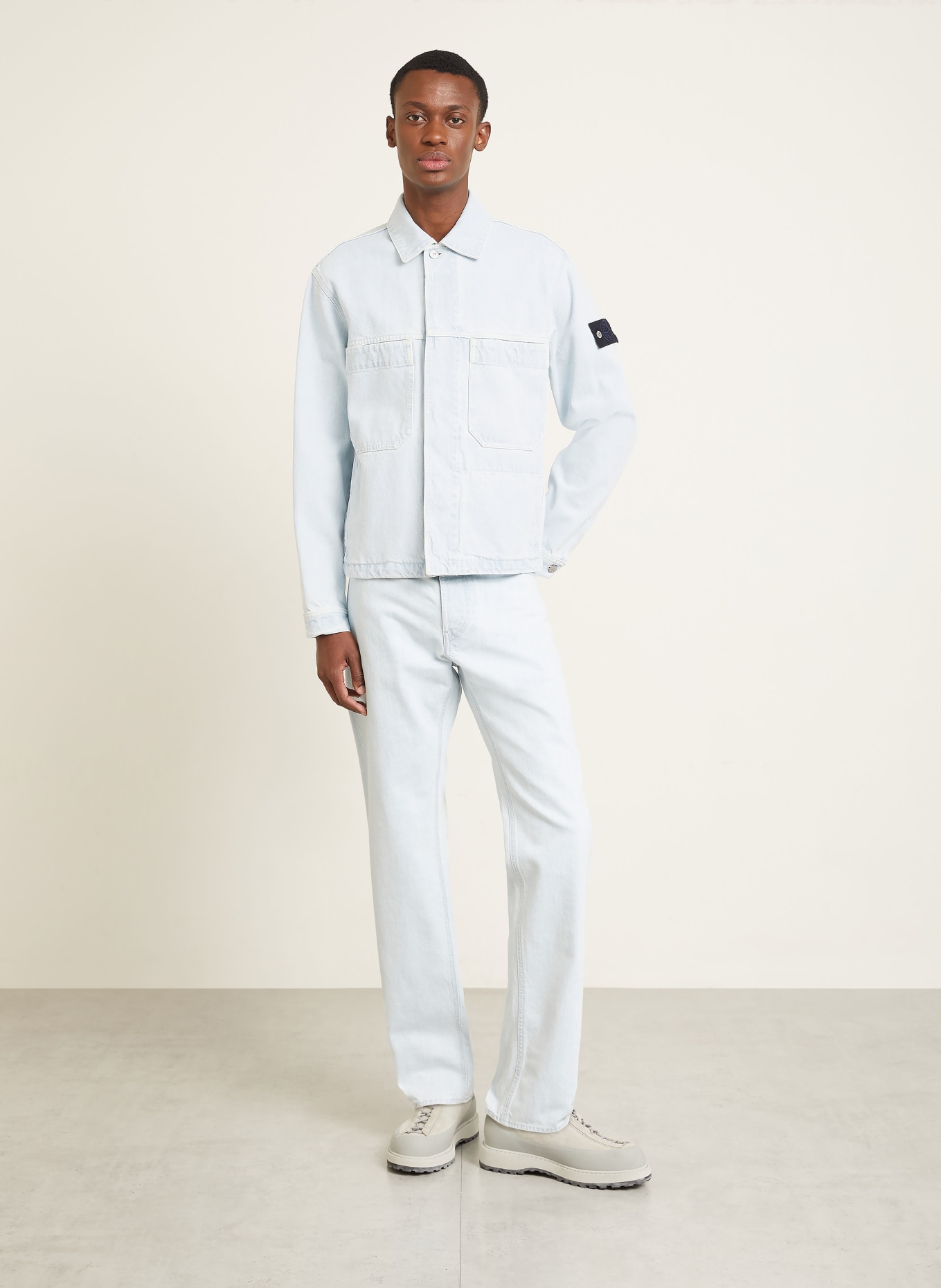 STONE ISLAND Jeansjacke: VJ203 BLUE EXTRA BLEACH