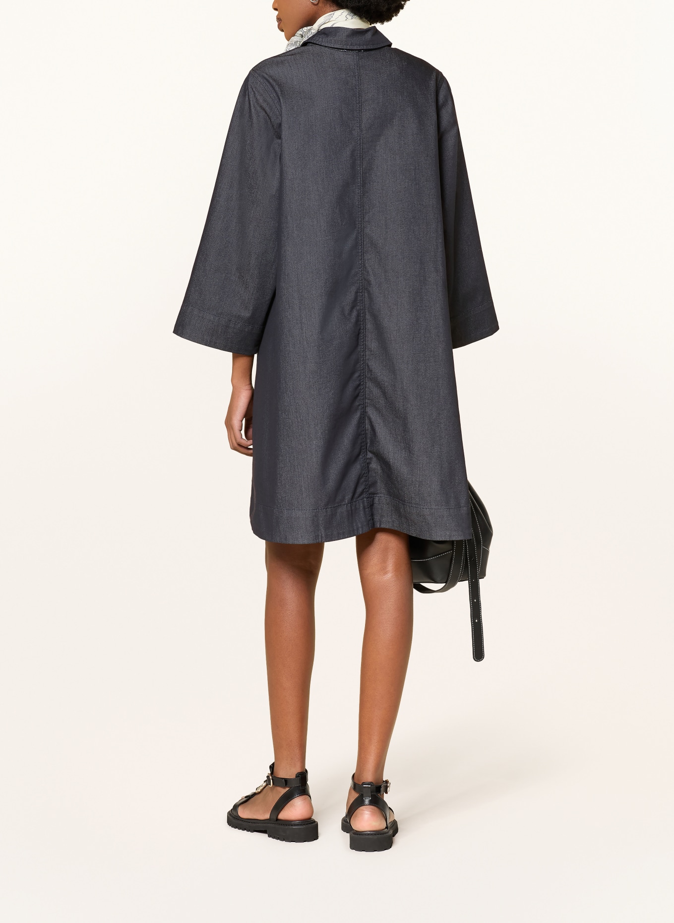 MRS & HUGS Overhemdjurk in denimlook: DONKERGRIJS