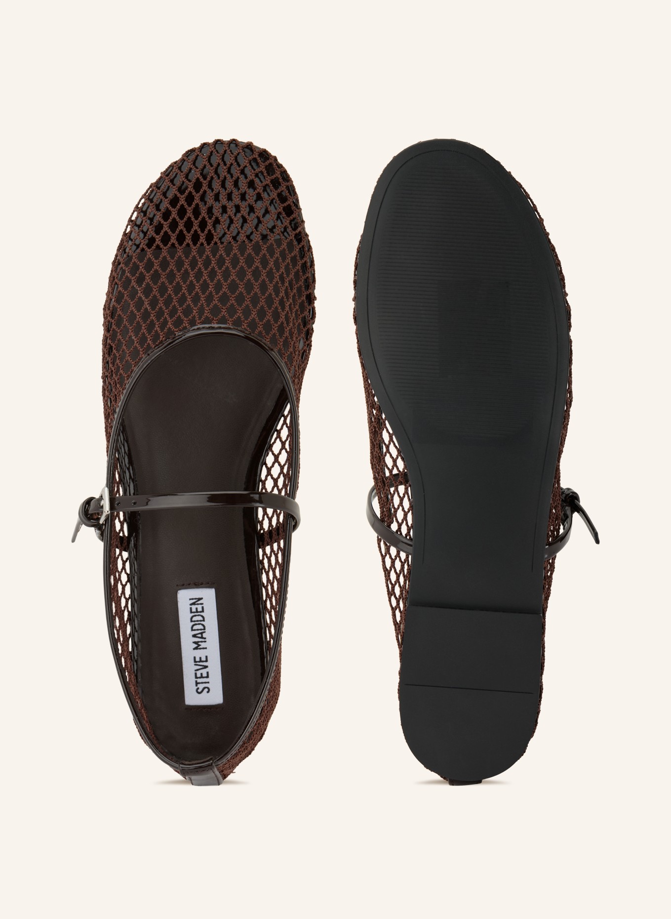 STEVE MADDEN Mary-Jane-Ballerinas MAGS: DUNKELBRAUN