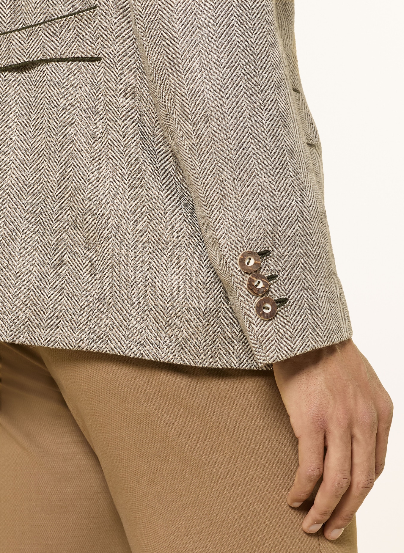 HABSBURG Janker JOHANN KARL: OLIV / ECRU / DUNKELGRÜN