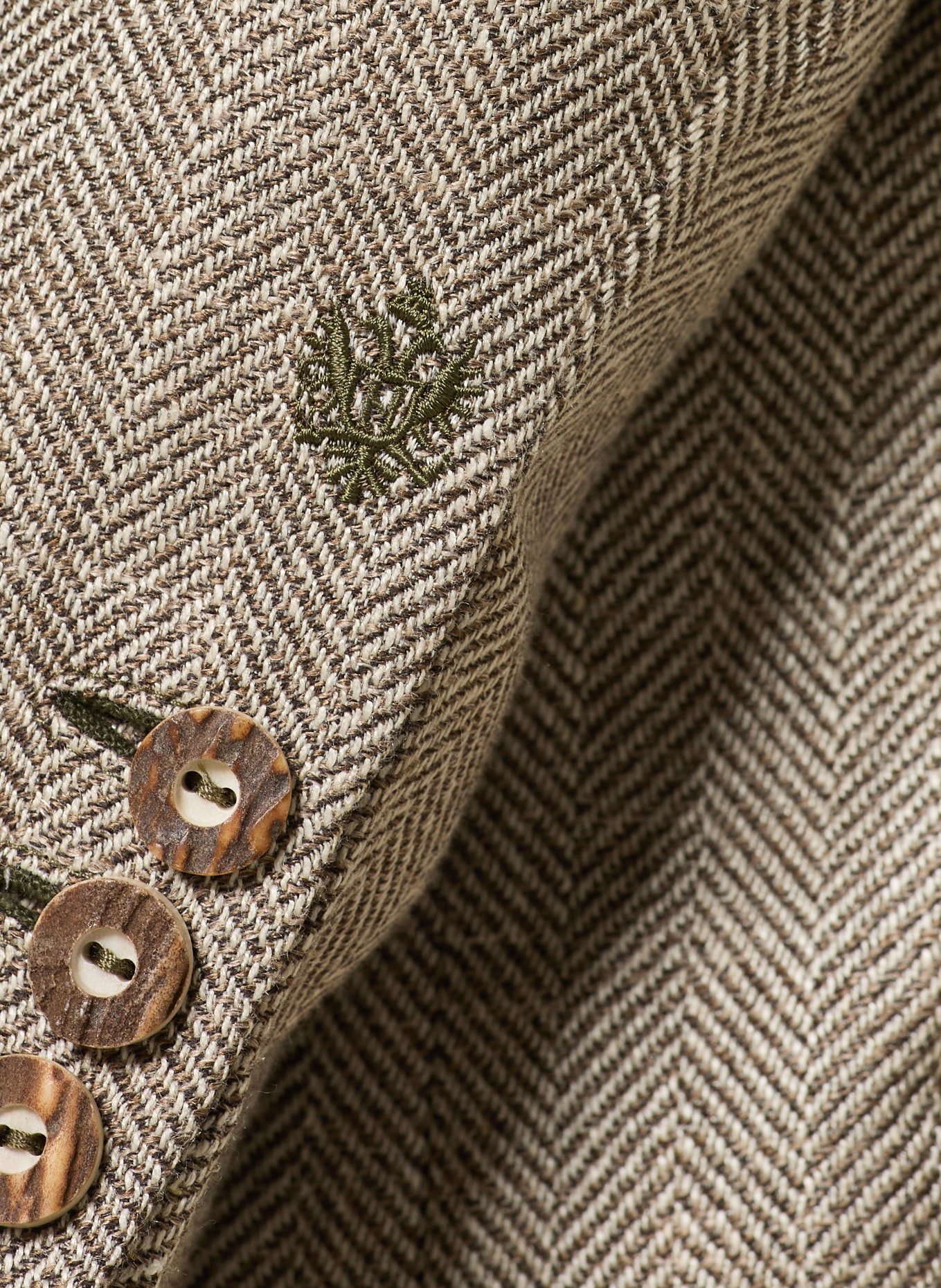 HABSBURG Janker JOHANN KARL: OLIV / ECRU / DUNKELGRÜN