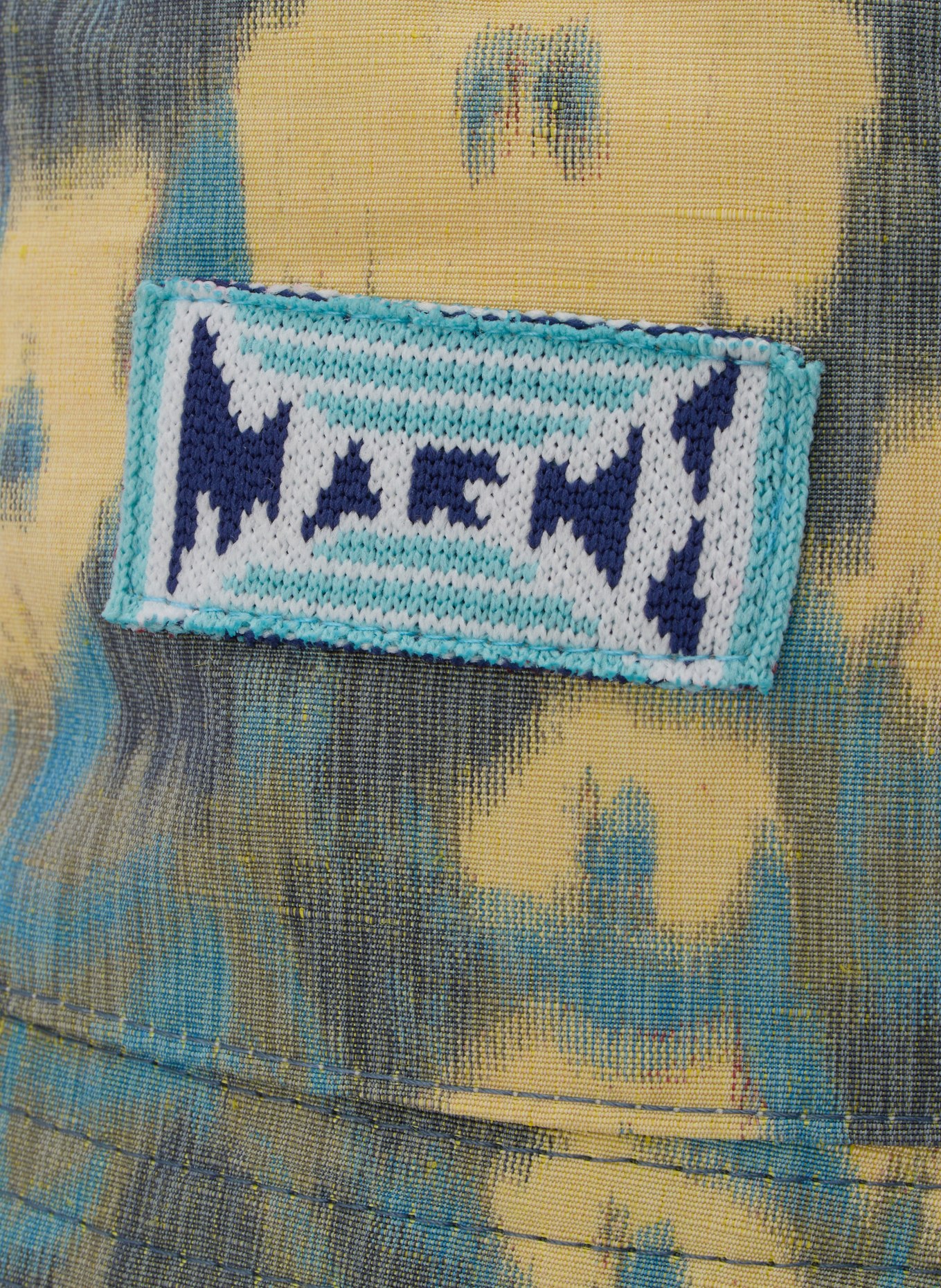 MARNI Buckethoed van linnen: GEEL / DONKERGRIJS / BLAUW