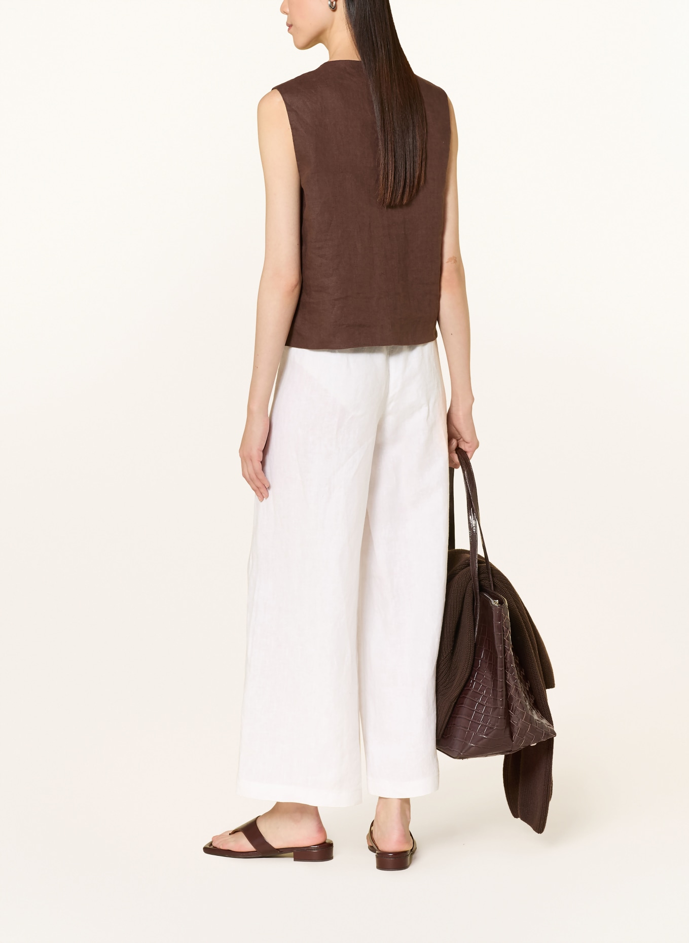 MAC Lniana spódnico-spodnie CALLIE: BIAŁY