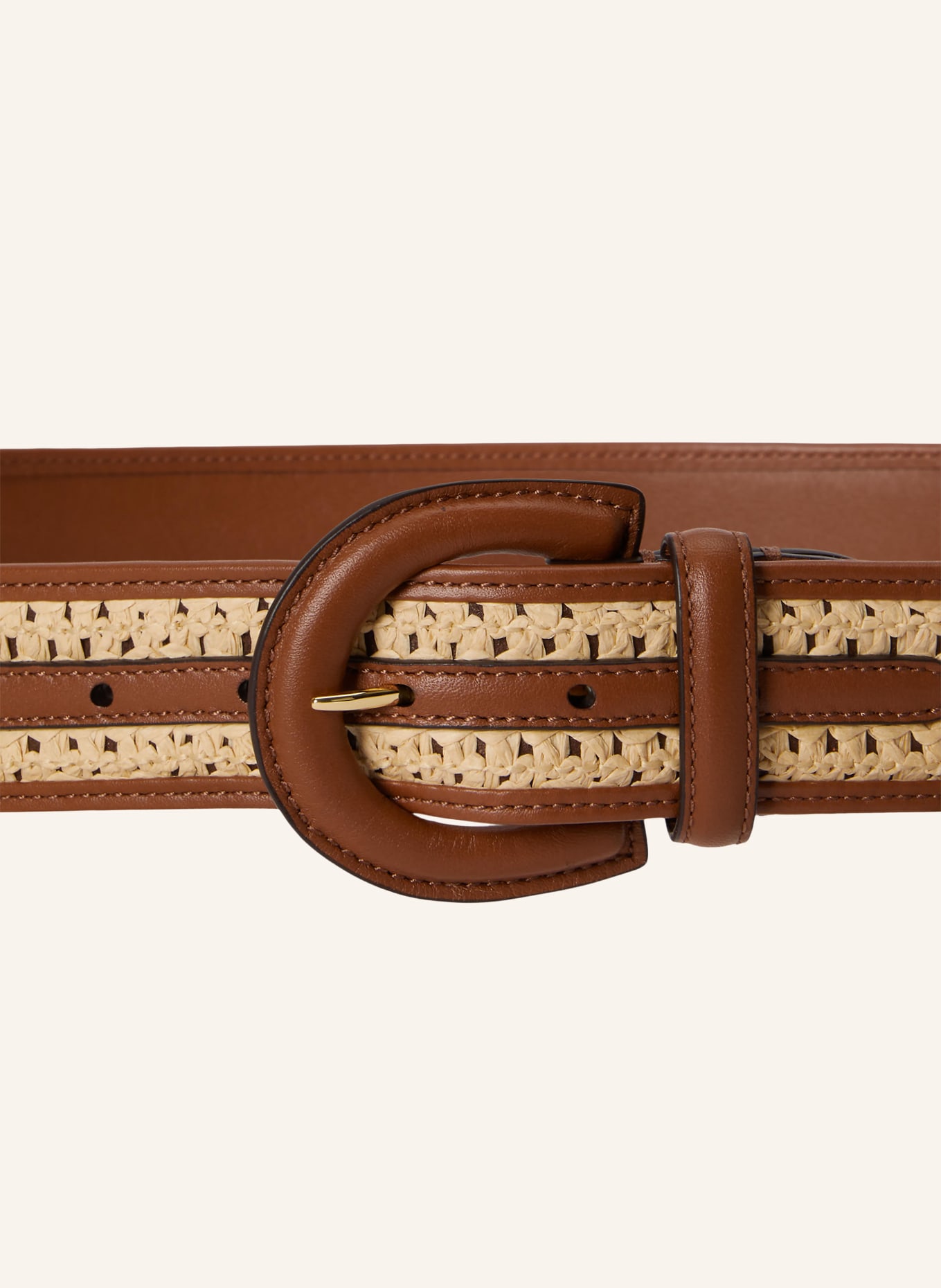 LAUREN RALPH LAUREN Flechtgürtel: BRAUN / HELLBRAUN