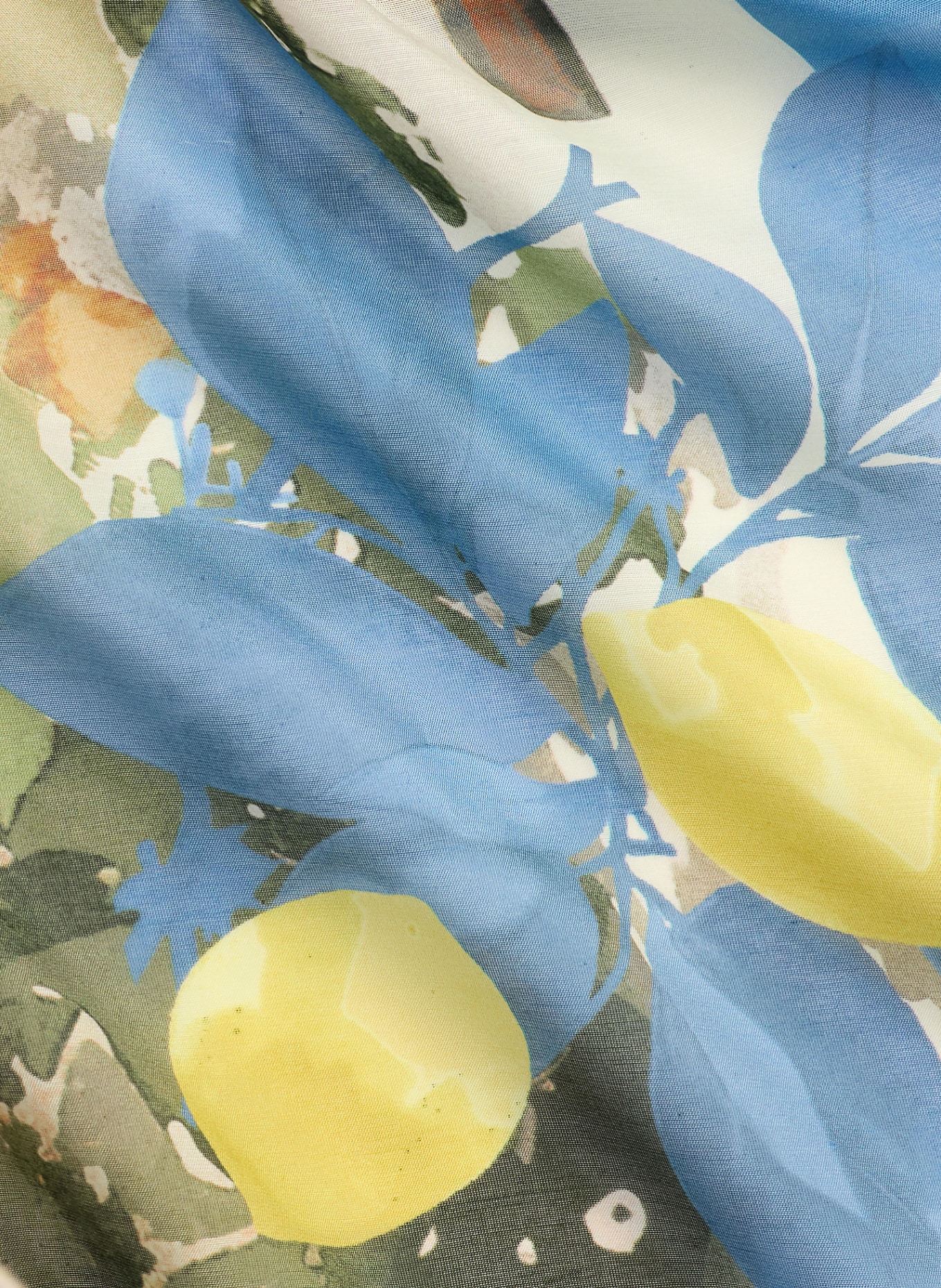 LAUREN RALPH LAUREN Tuch: BLAUGRAU / GELB / GRÜN