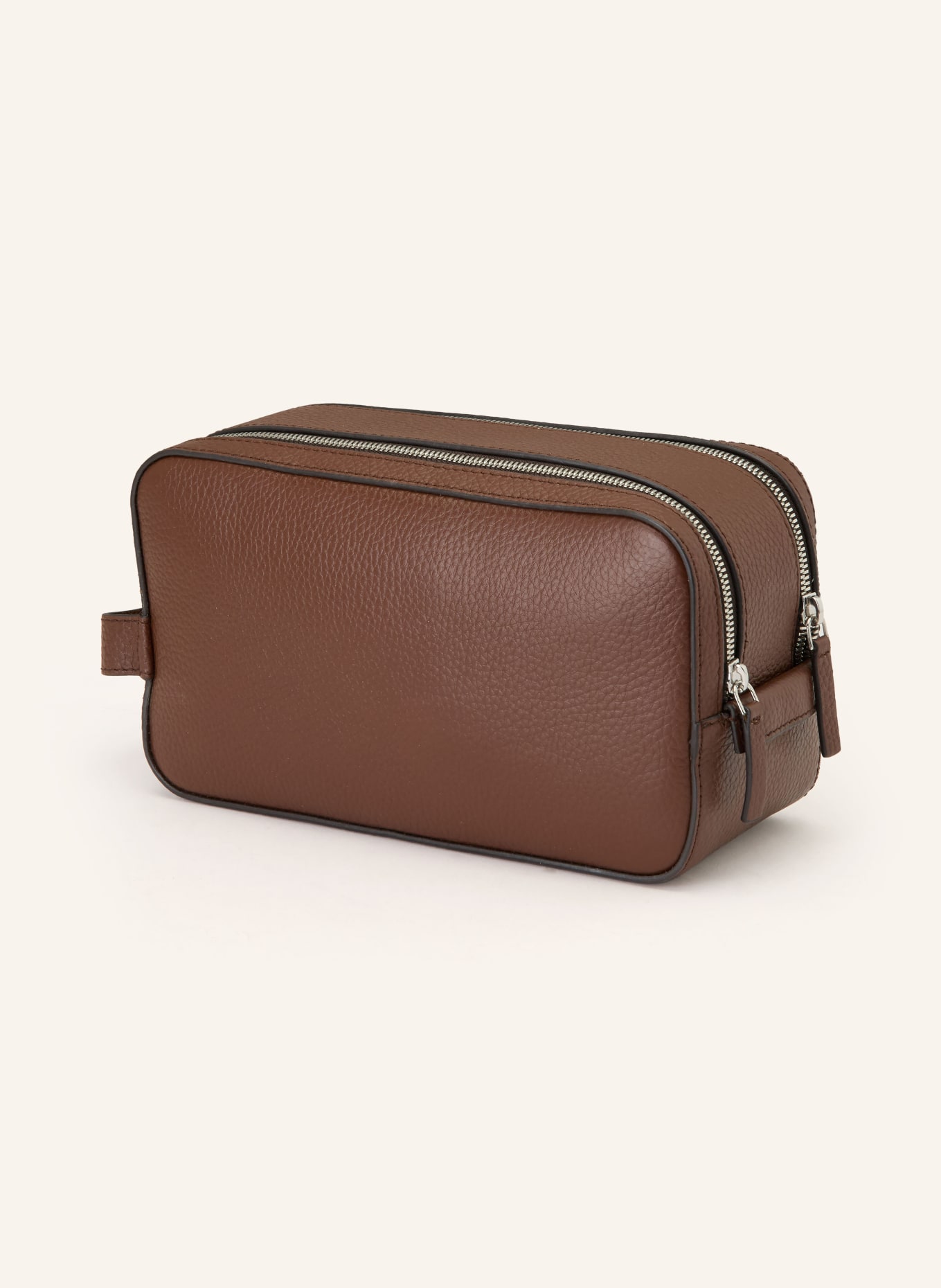 TIGER OF SWEDEN Toilettas WYND: MARRON FONCÉ / ZILVER