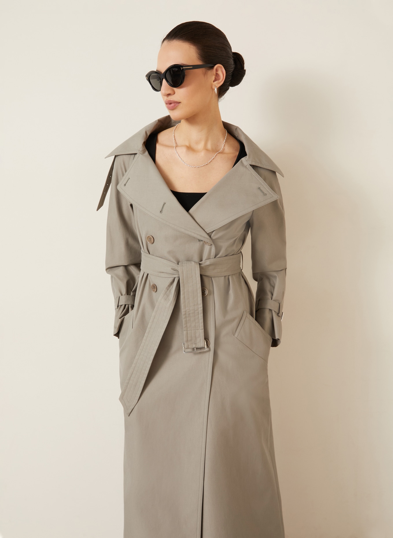 Max Mara Trenchcoat PANCIA: TAUPE