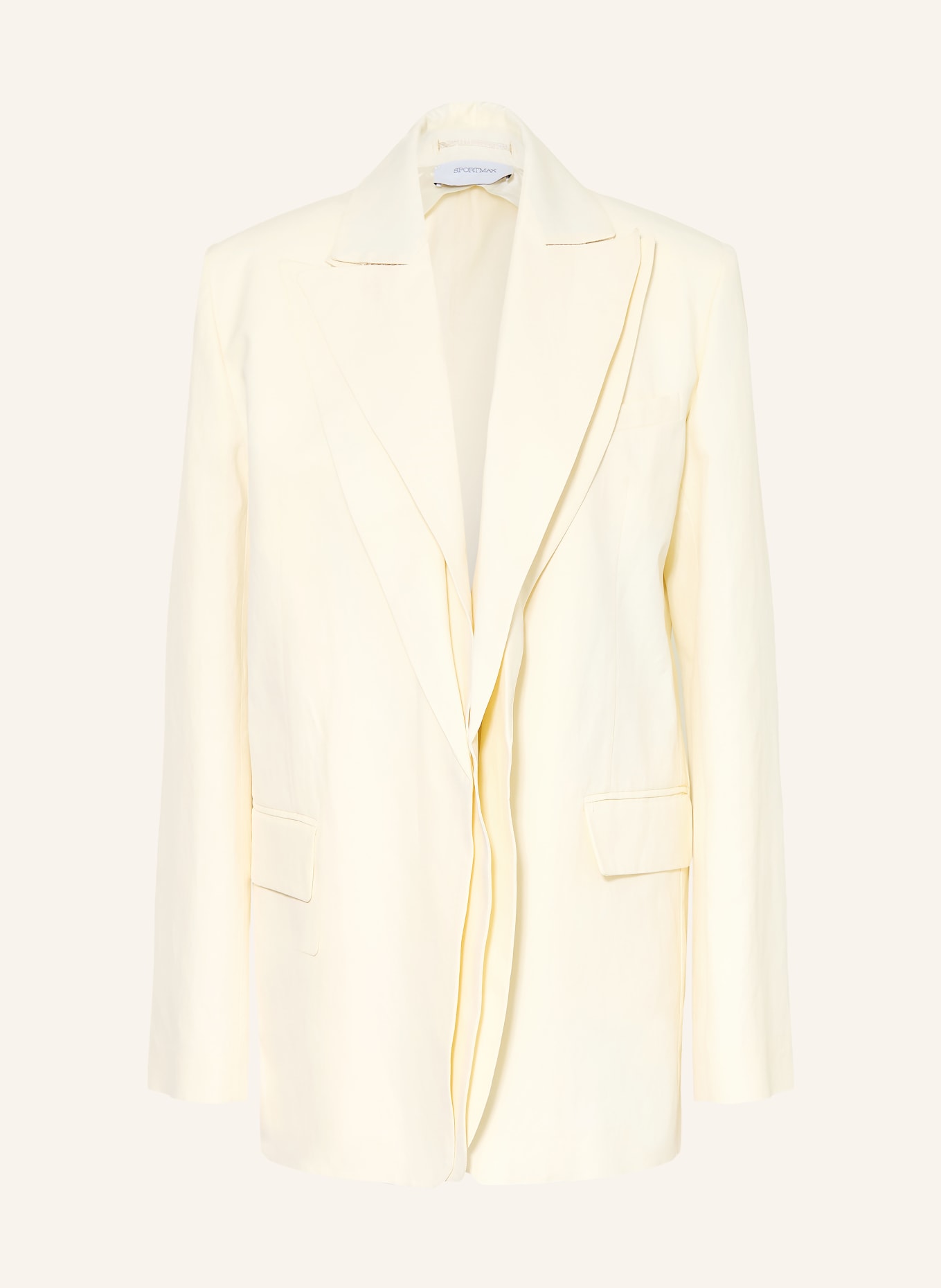 SPORTMAX TENUTA-blazer met zijde: ECRU