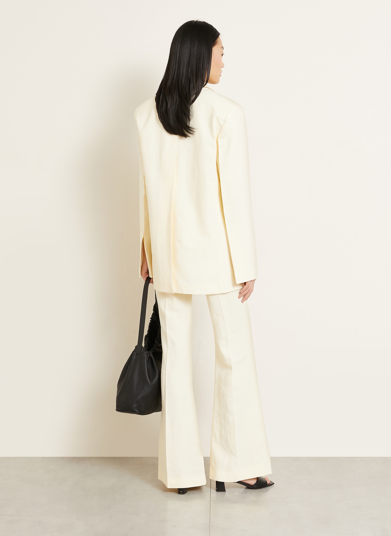 SPORTMAX TENUTA-blazer met zijde: ECRU