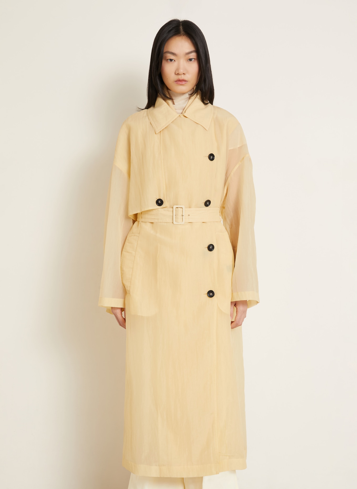 SPORTMAX 2v1 trenčkot FATA: TMAVĚ ŽLUTÁ