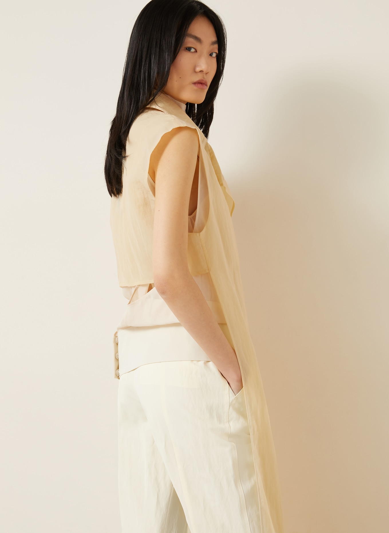 SPORTMAX 2v1 trenčkot FATA: TMAVĚ ŽLUTÁ