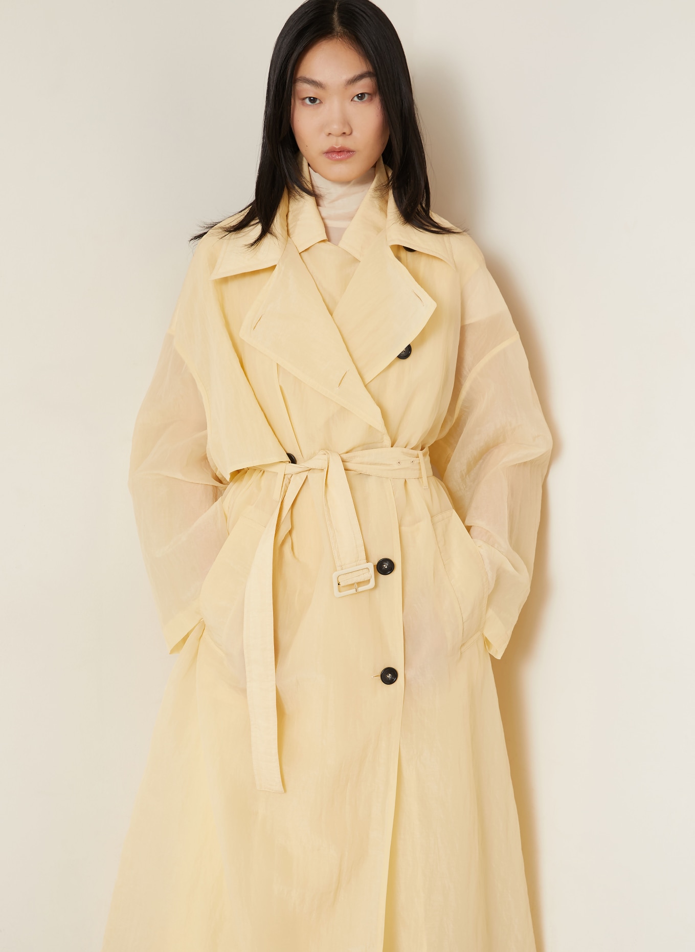 SPORTMAX 2v1 trenčkot FATA: TMAVĚ ŽLUTÁ