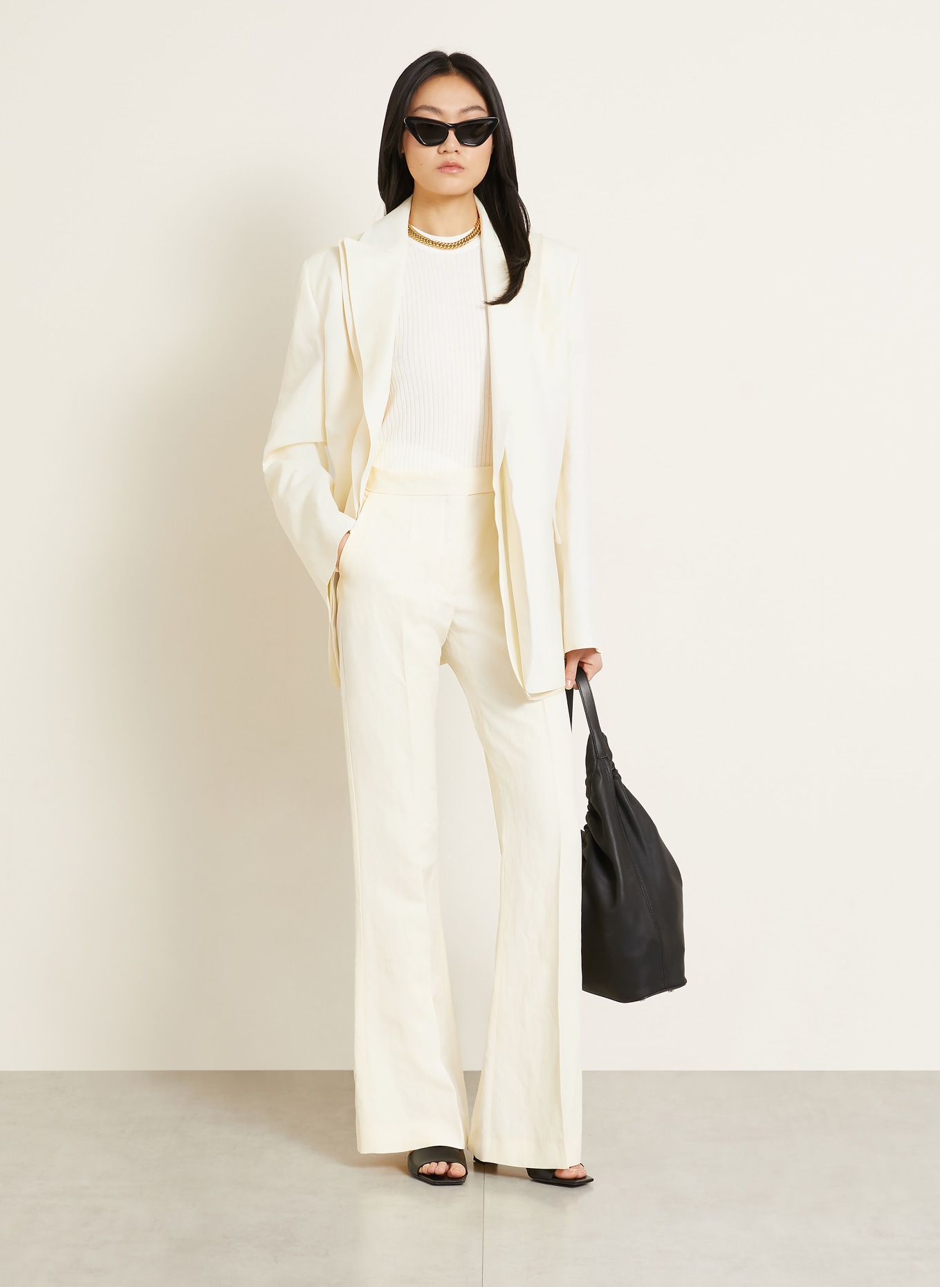 SPORTMAX Bootcut-broek PIACERE: LICHTGEEL