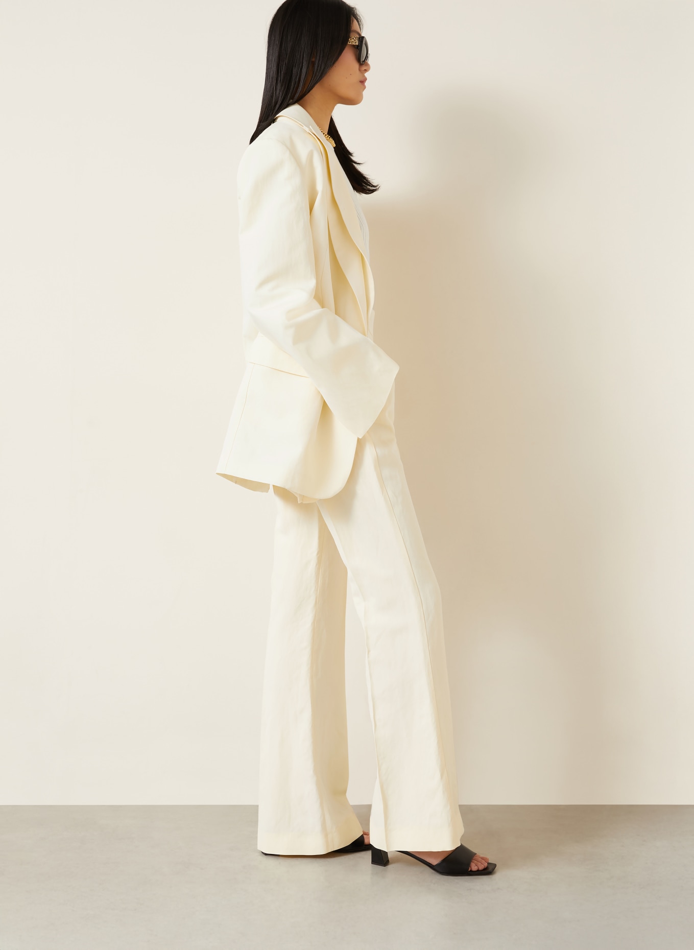 SPORTMAX Bootcut-broek PIACERE: LICHTGEEL