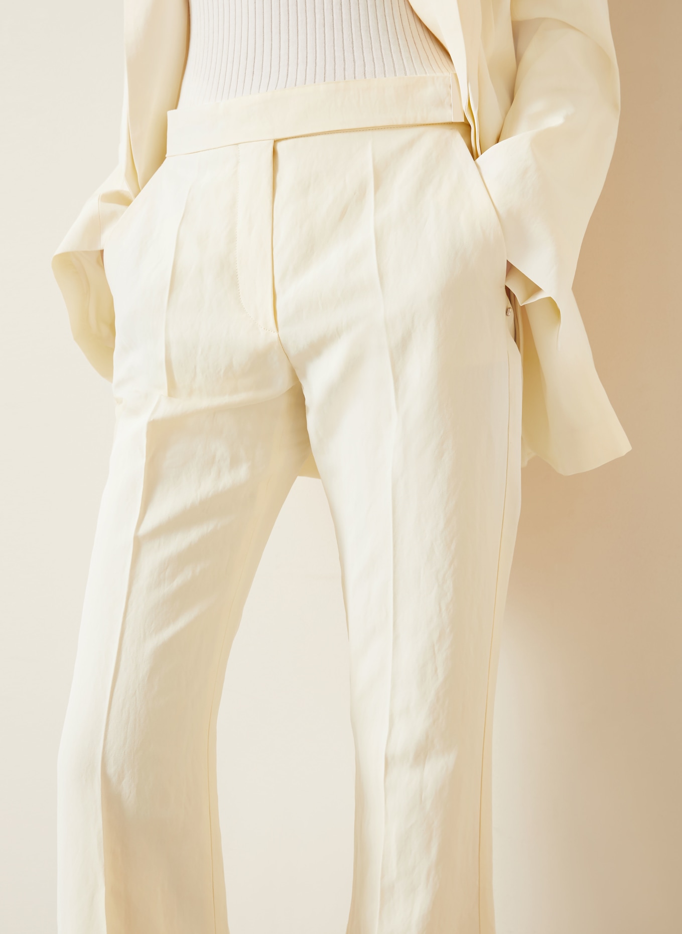 SPORTMAX Bootcut-broek PIACERE: LICHTGEEL