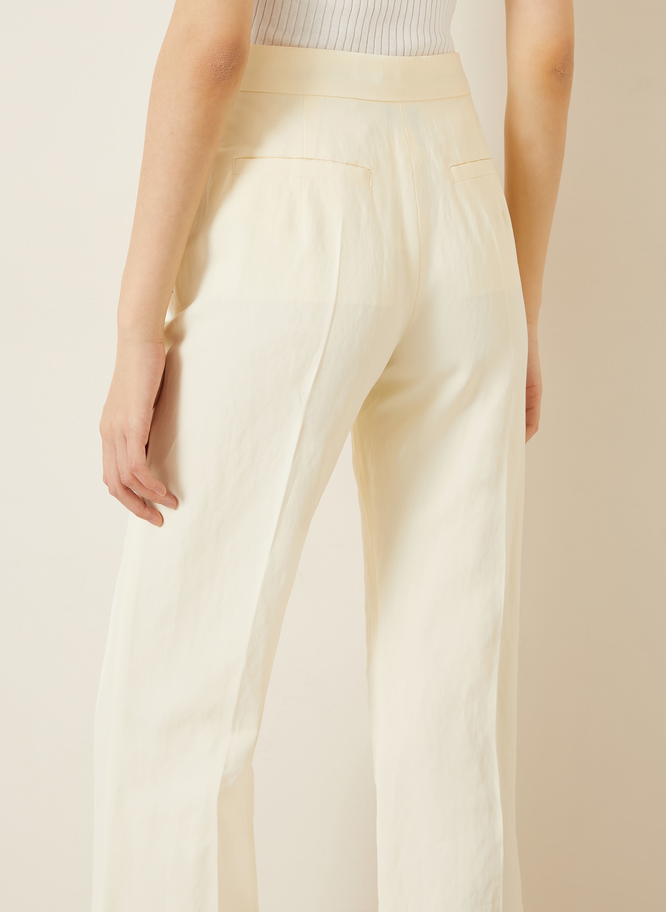 SPORTMAX Bootcut-broek PIACERE: LICHTGEEL