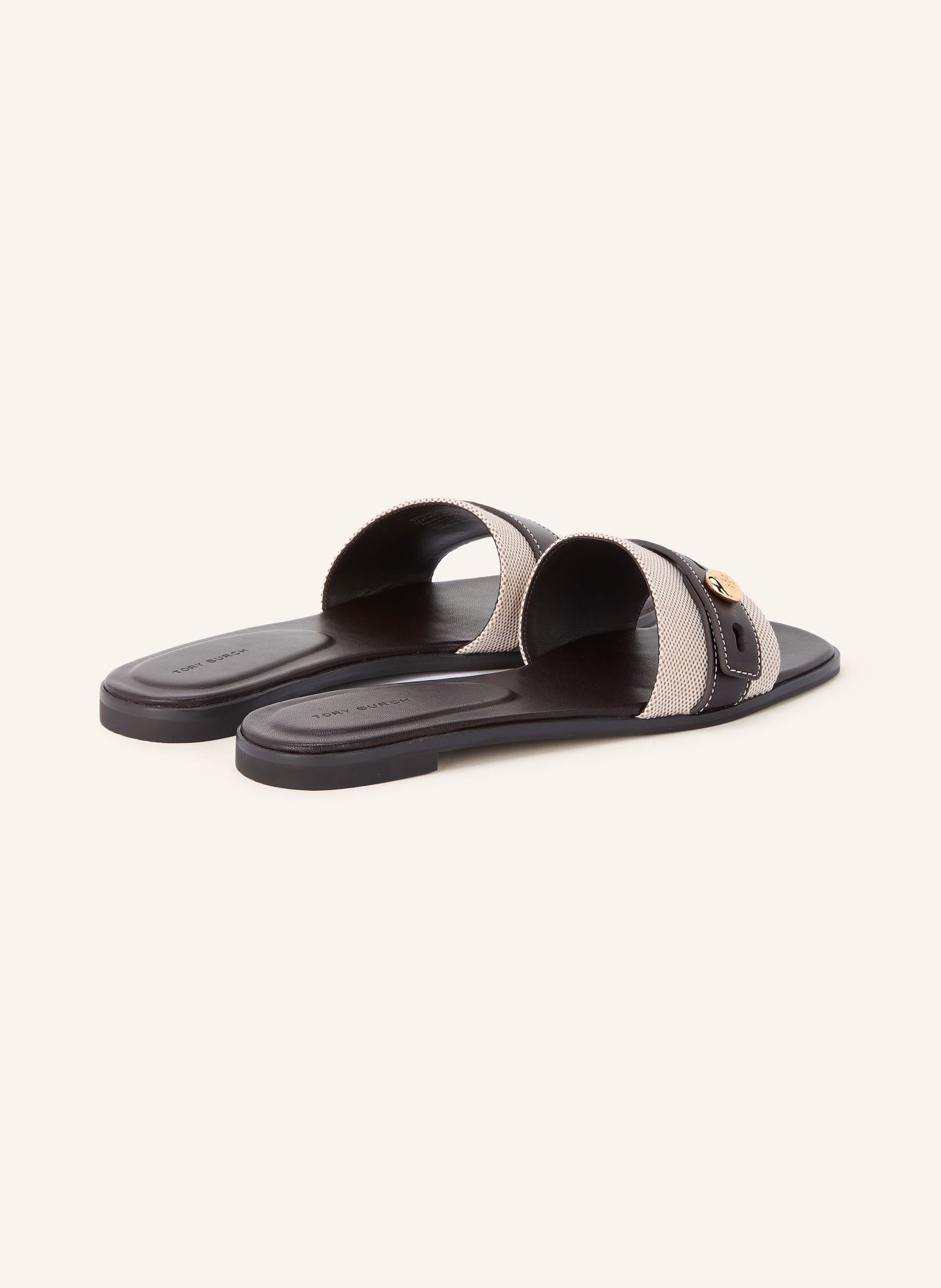 TORY BURCH Mules ROMY: NOIR / OR / BLANC
