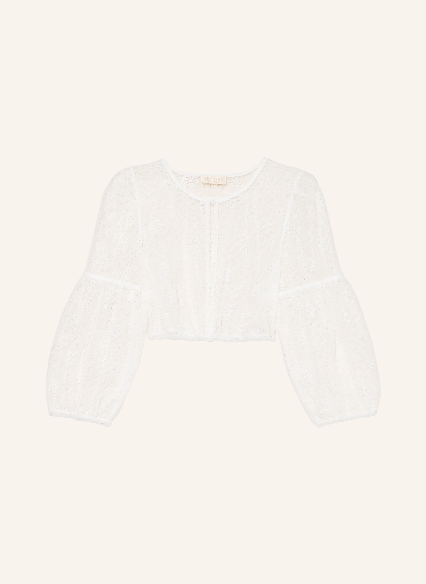 KRÜGER Dirndlbluse aus Spitze mit 3/4-Arm: ECRU