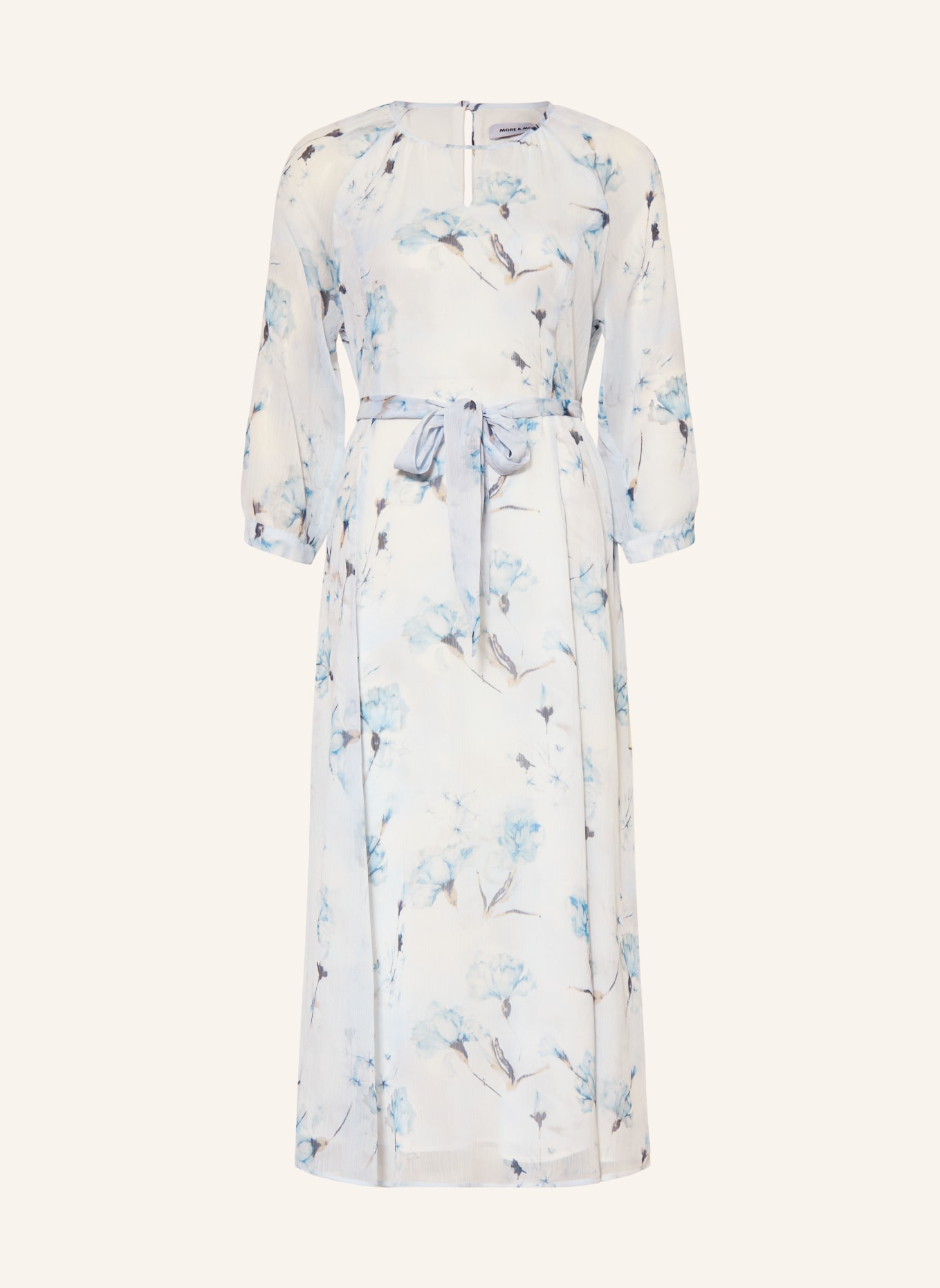 MORE & MORE Sukienka z rękawami 3/4: JASNONIEBIESKI / JASNOBRĄZOWY / NIEBIESKI