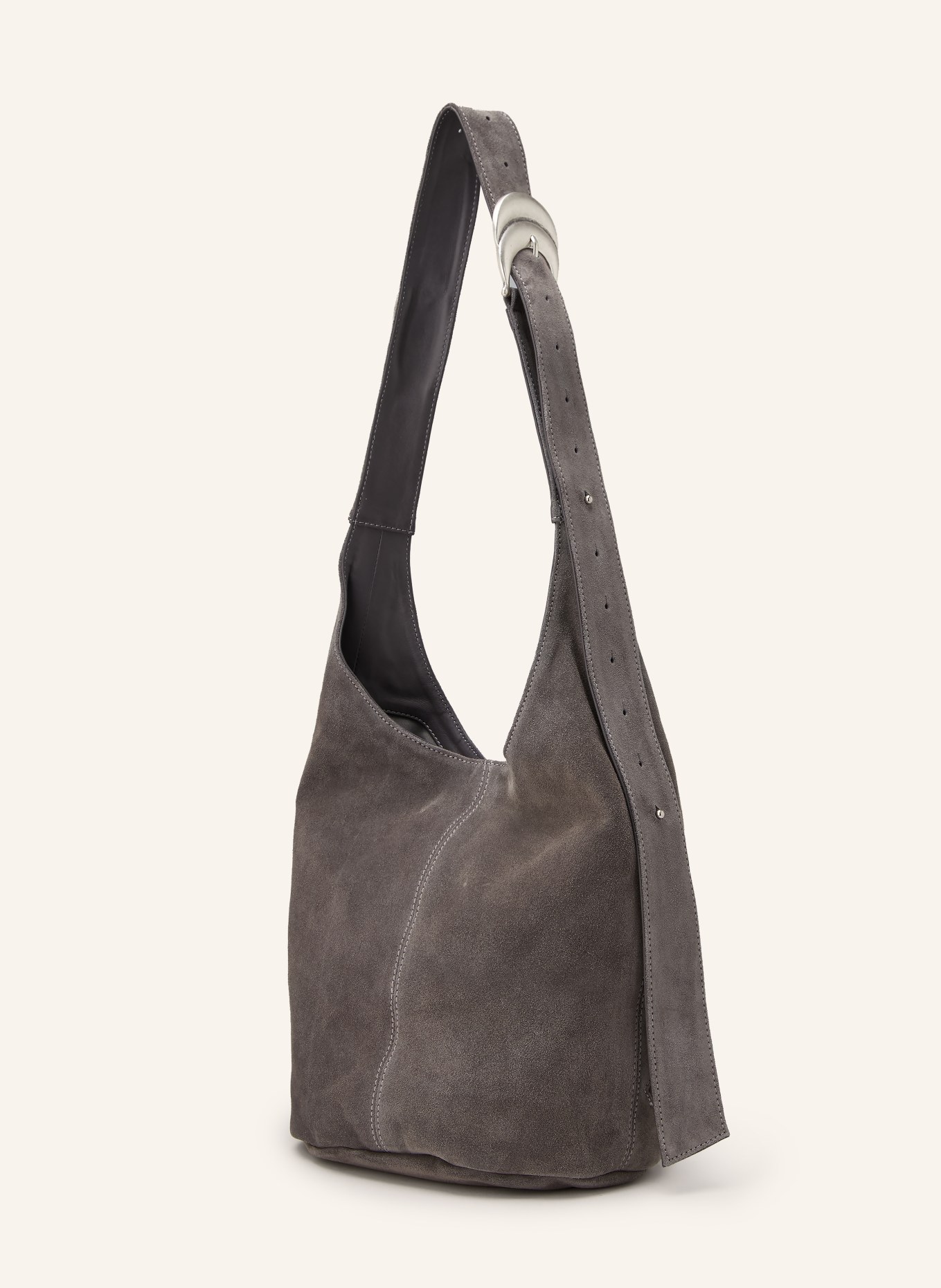 ba&sh Beuteltasche YOUYOU: GRAU / SILBER