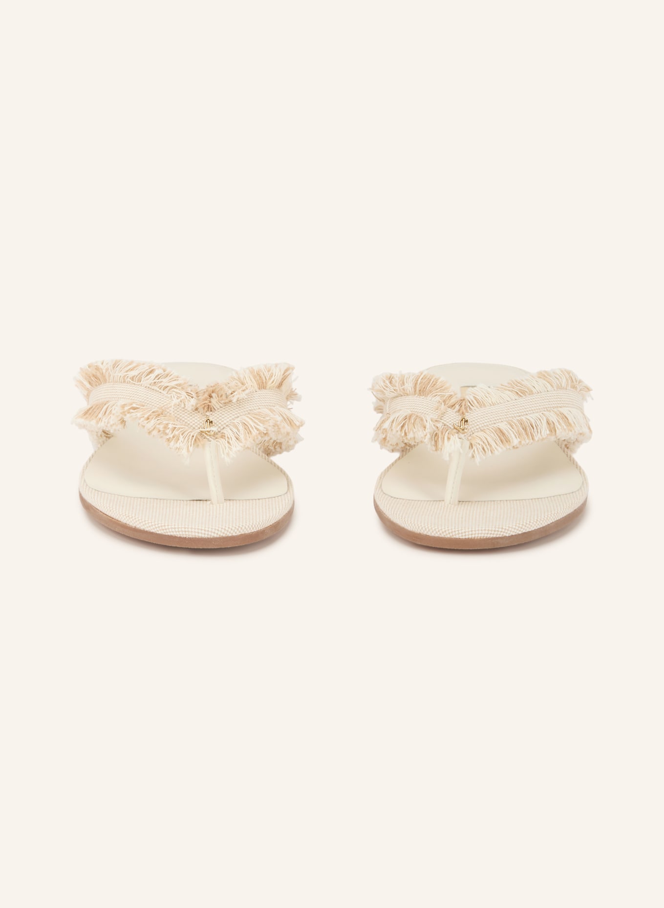 JIMMY CHOO Zehentrenner BAY: BEIGE / HELLBRAUN