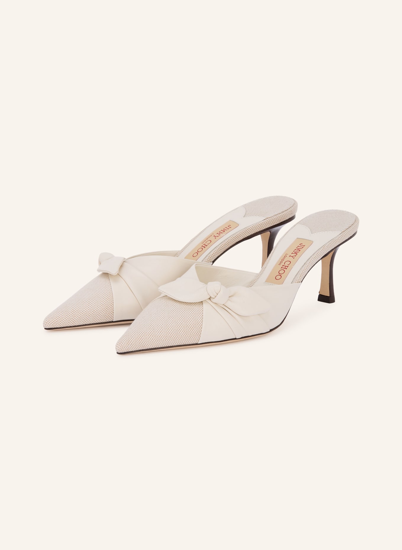 JIMMY CHOO Mules LIVI 65: WEISS / CREME