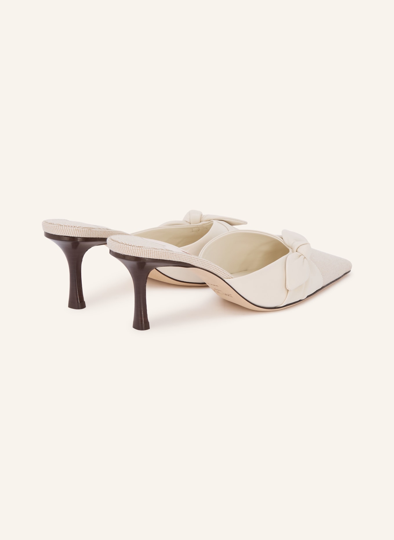 JIMMY CHOO Mules LIVI 65: WEISS / CREME