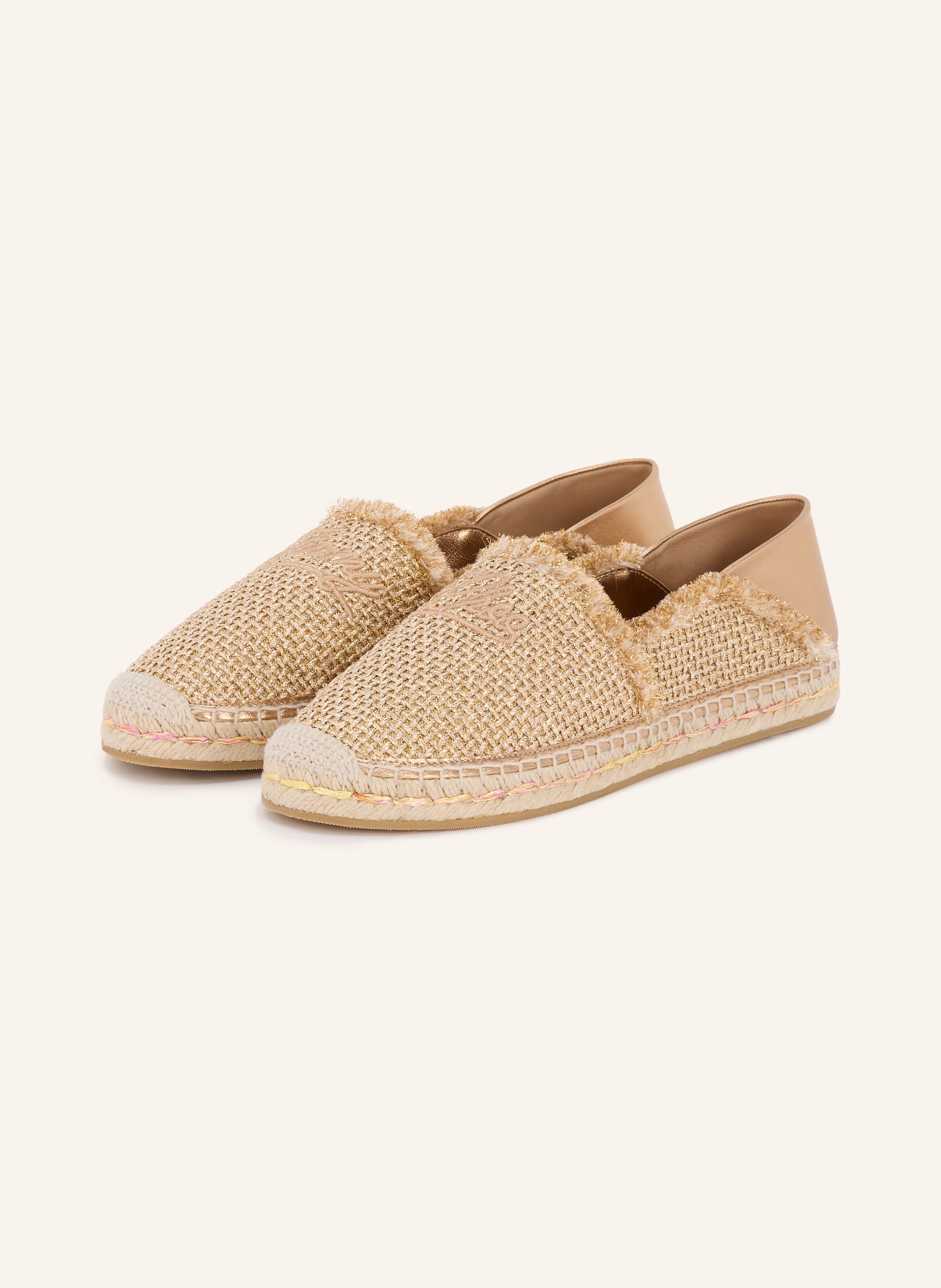 JIMMY CHOO Espadrilles AVI: BEIGE / GOLD