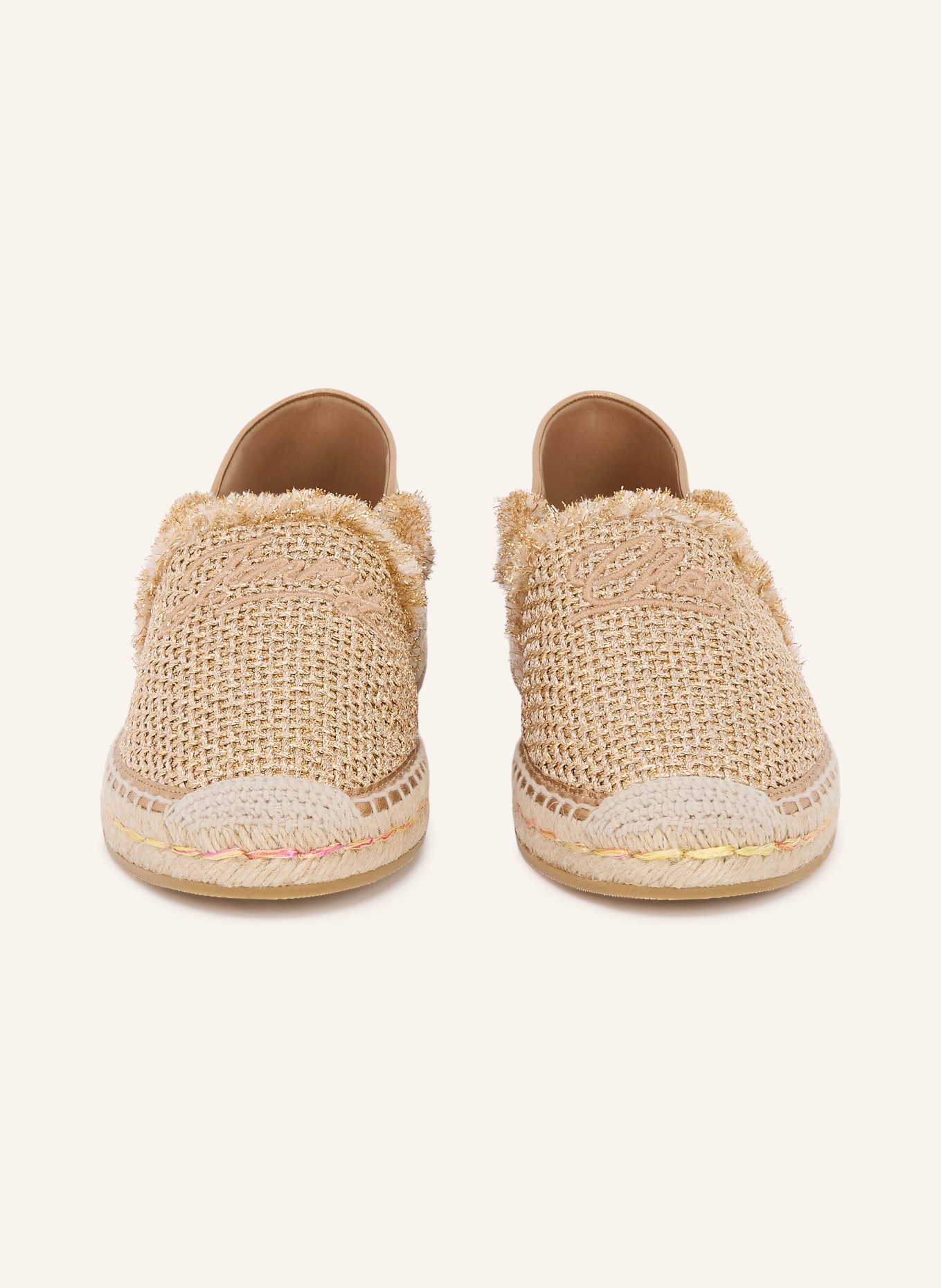 JIMMY CHOO Espadrilles AVI: BEIGE / GOLD