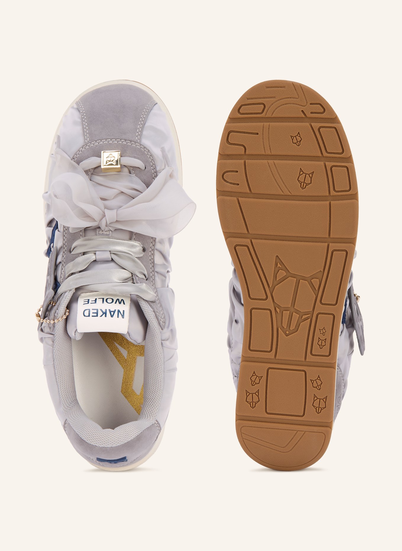 NAKED WOLFE Sneaker EXPENSED: GRAU / DUNKELBLAU