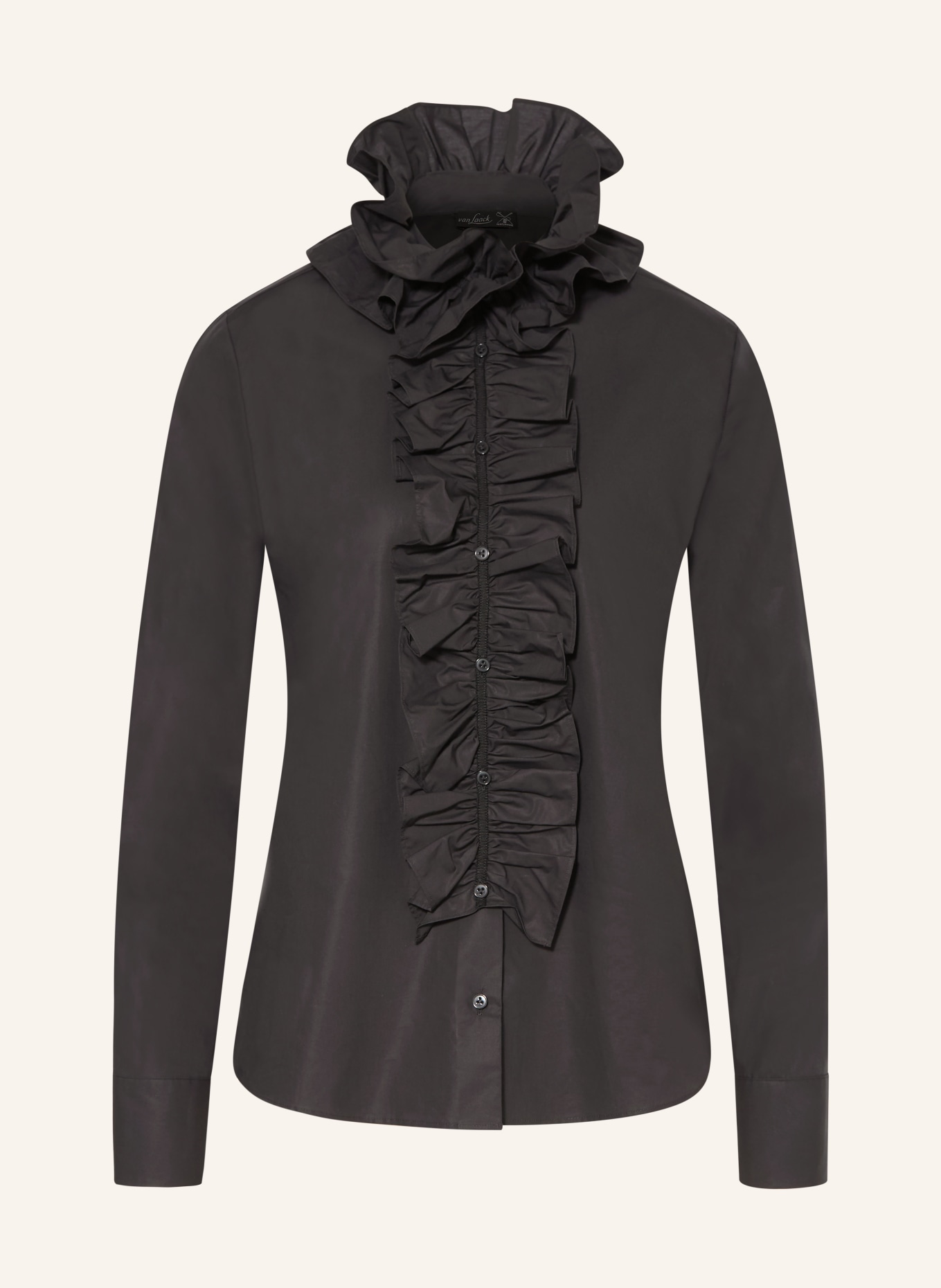 van Laack Blouse BATHIA à col amovible: NOIR