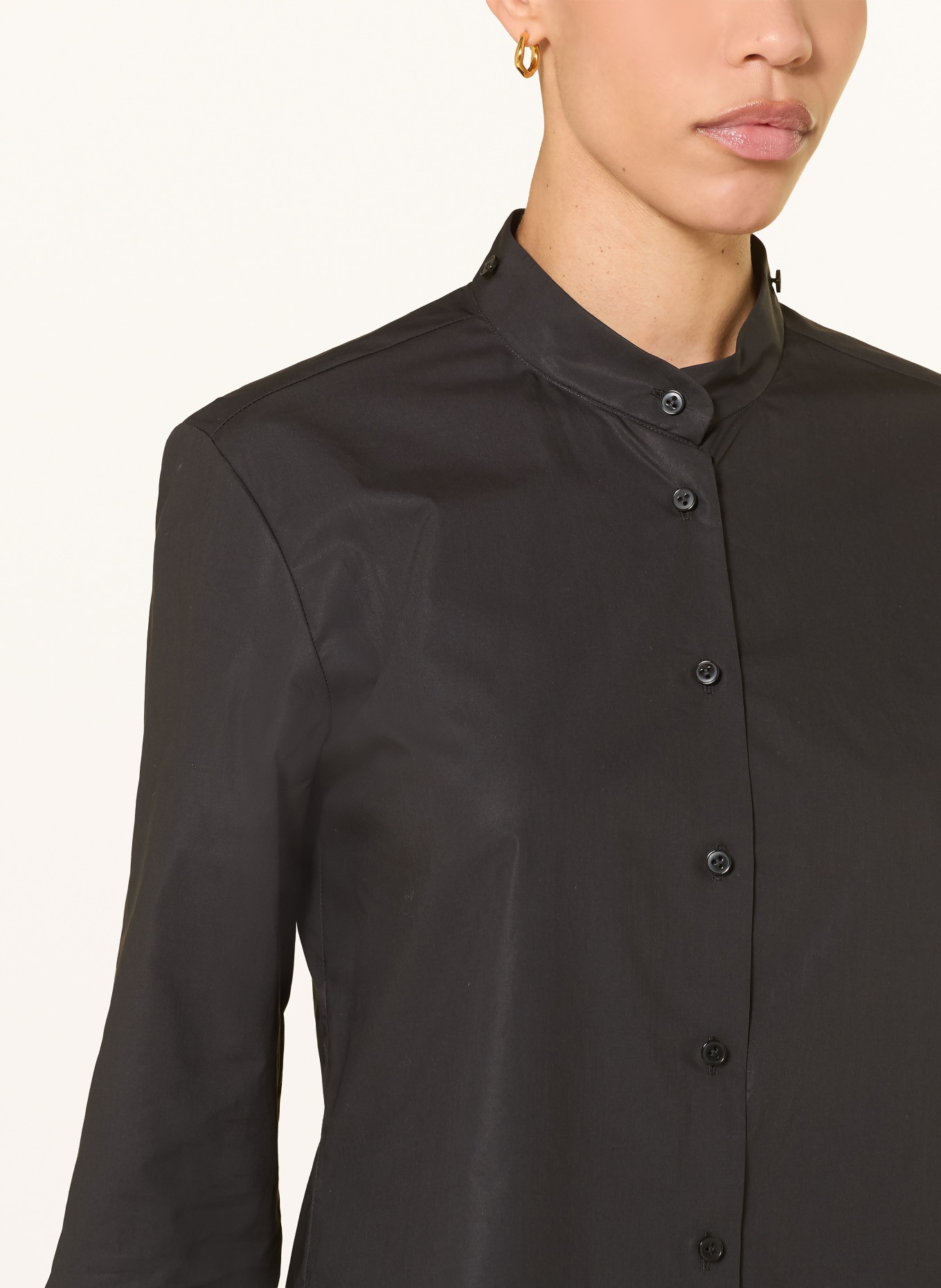 van Laack Blouse BATHIA à col amovible: NOIR