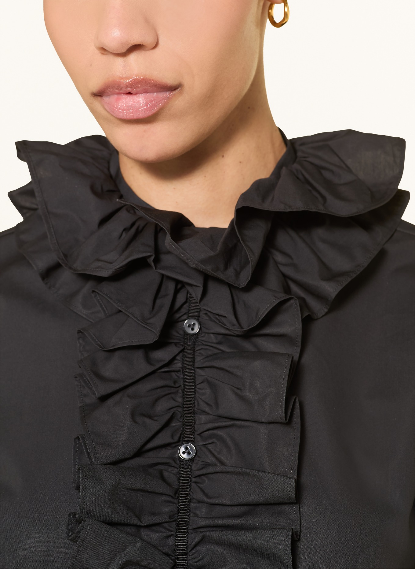 van Laack Blouse BATHIA à col amovible: NOIR