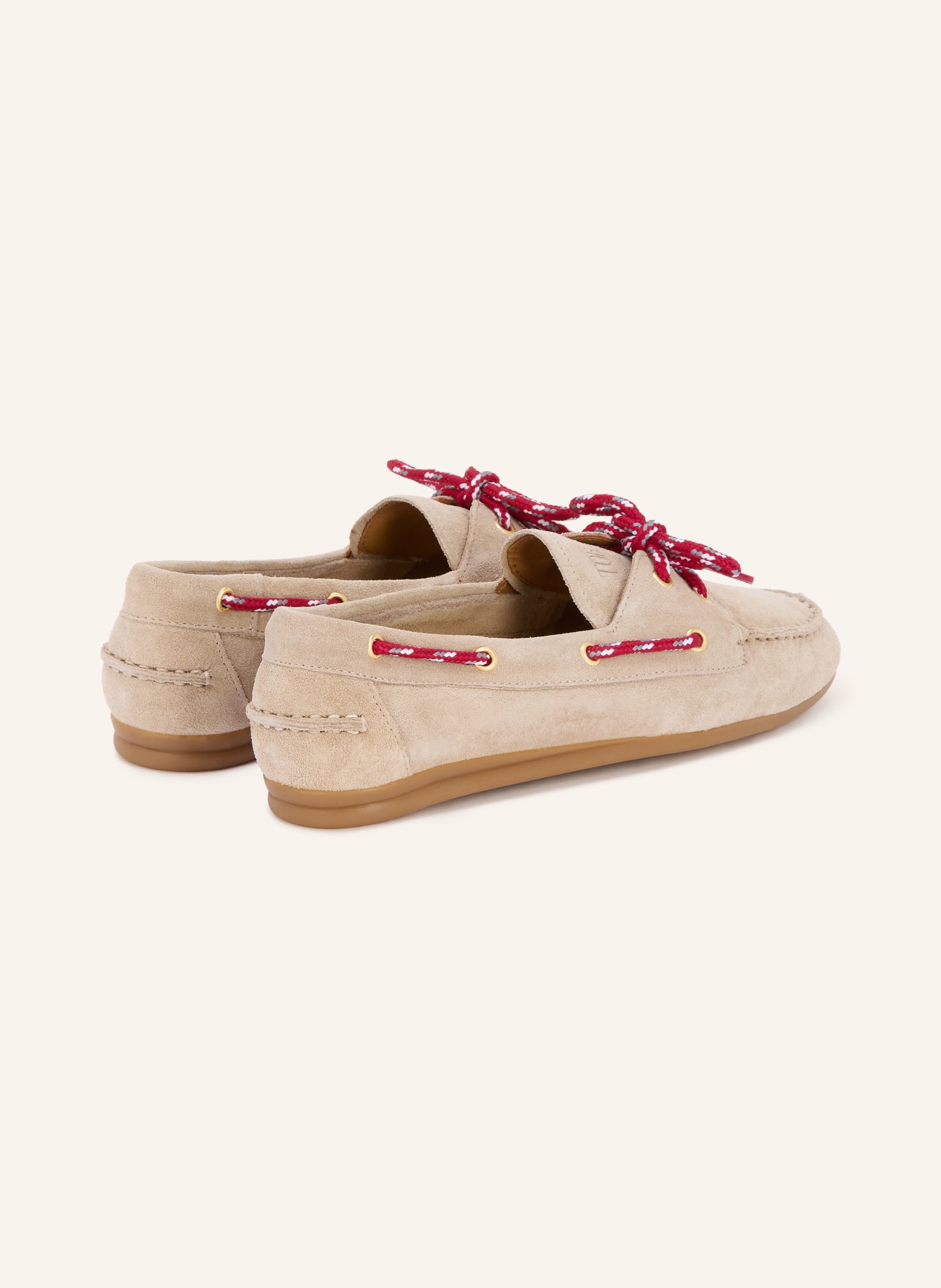 Toral Bootsschuhe KIMANA: BEIGE / DUNKELROT