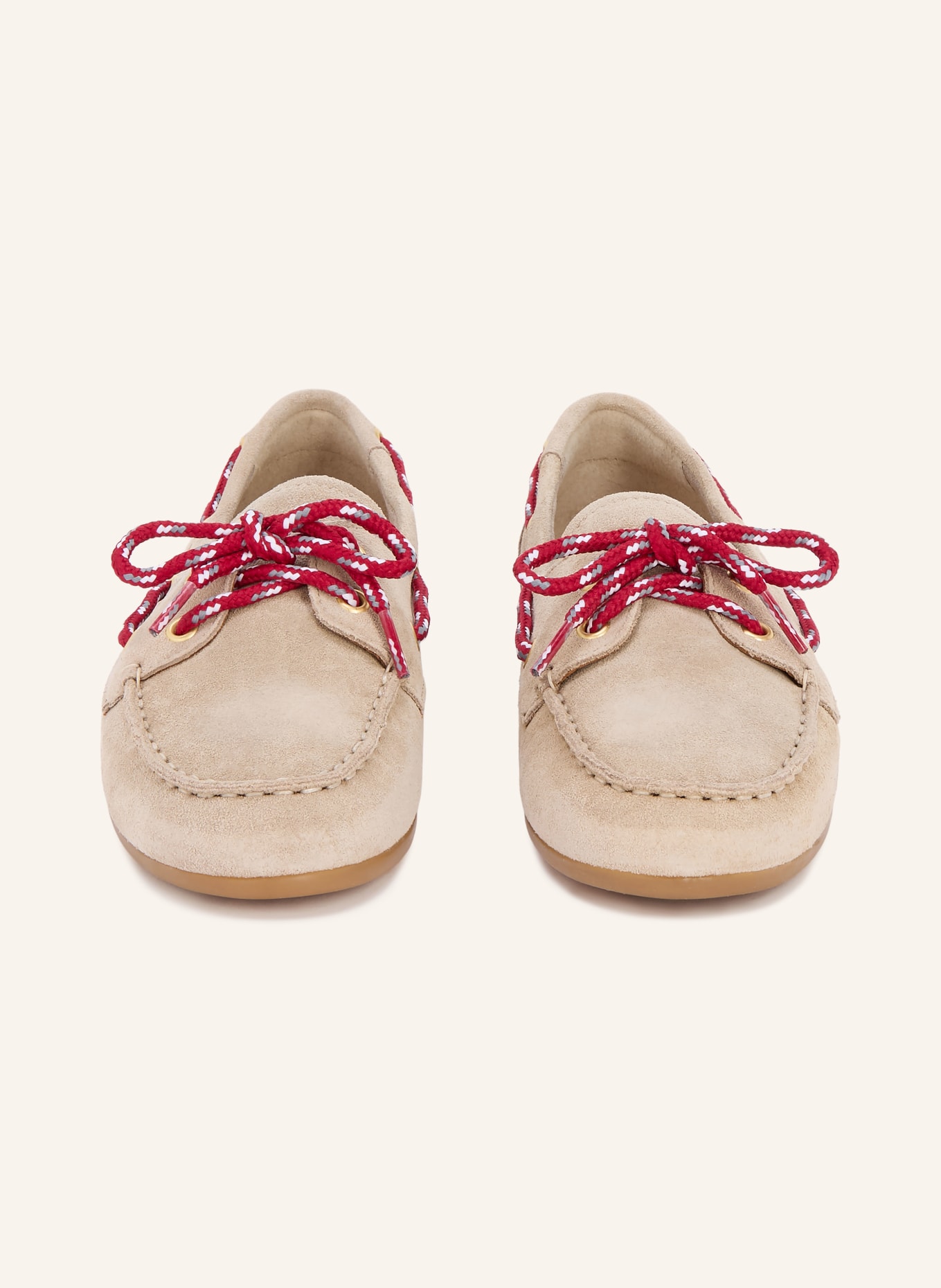 Toral Bootsschuhe KIMANA: BEIGE / DUNKELROT