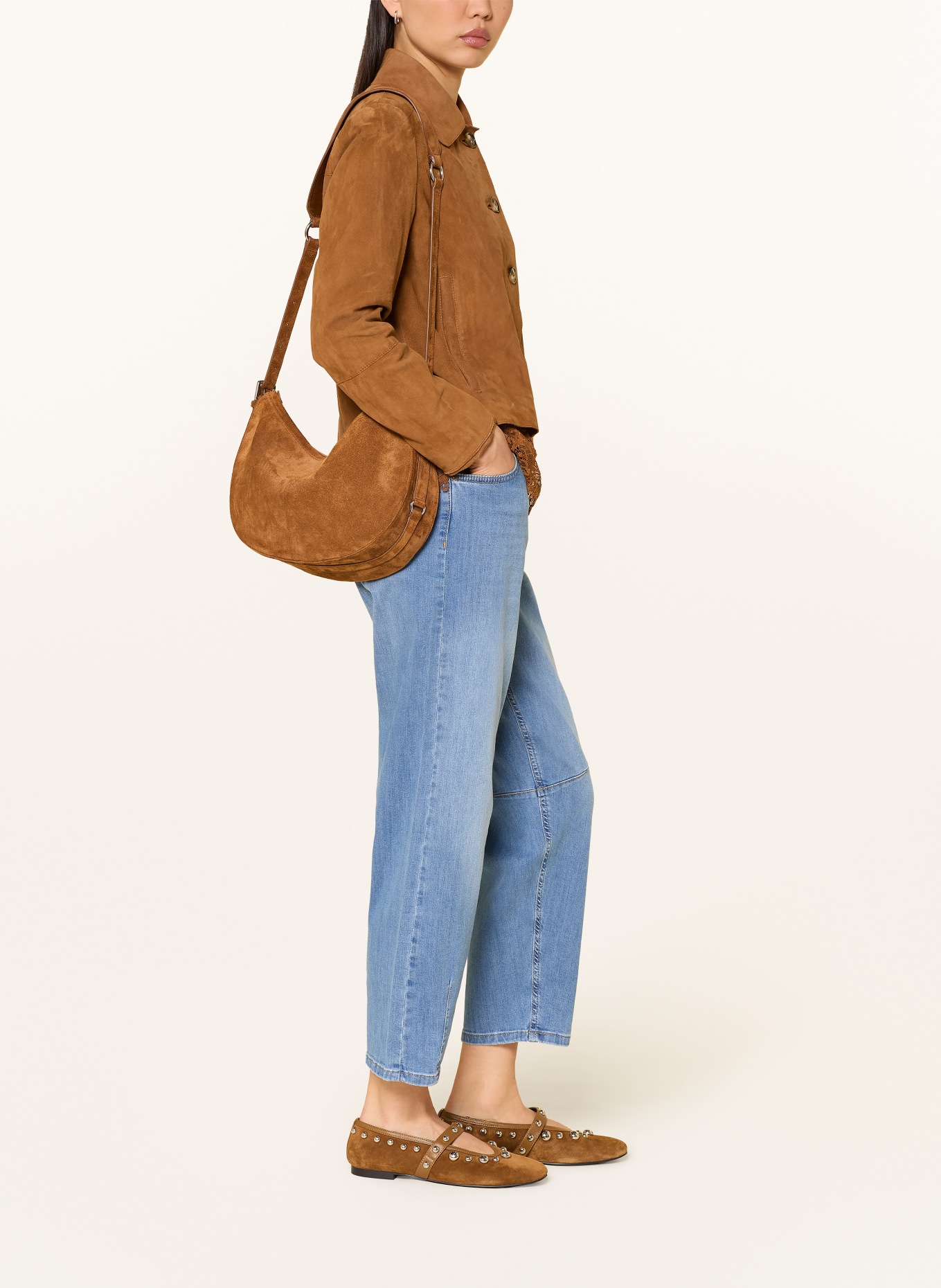 MORE & MORE Maminčiny džíny: 0962 middle blue denim