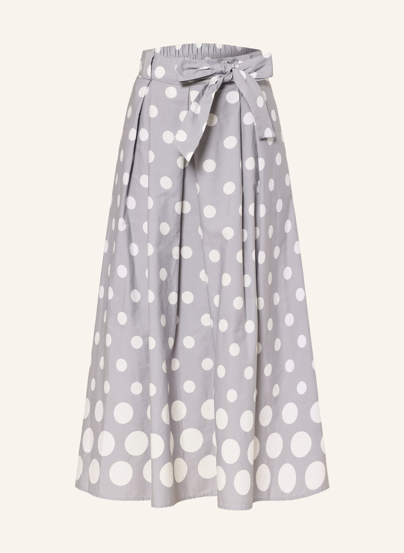 MORE & MORE Plooirok: GRIJS / WIT