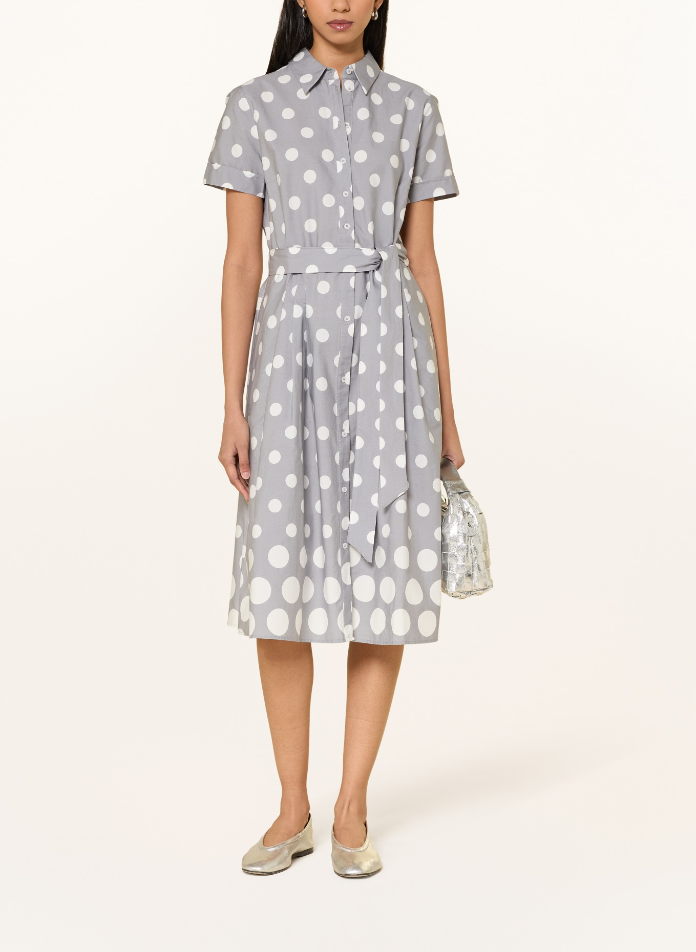 MORE & MORE Overhemdjurk: GRIJS / WIT