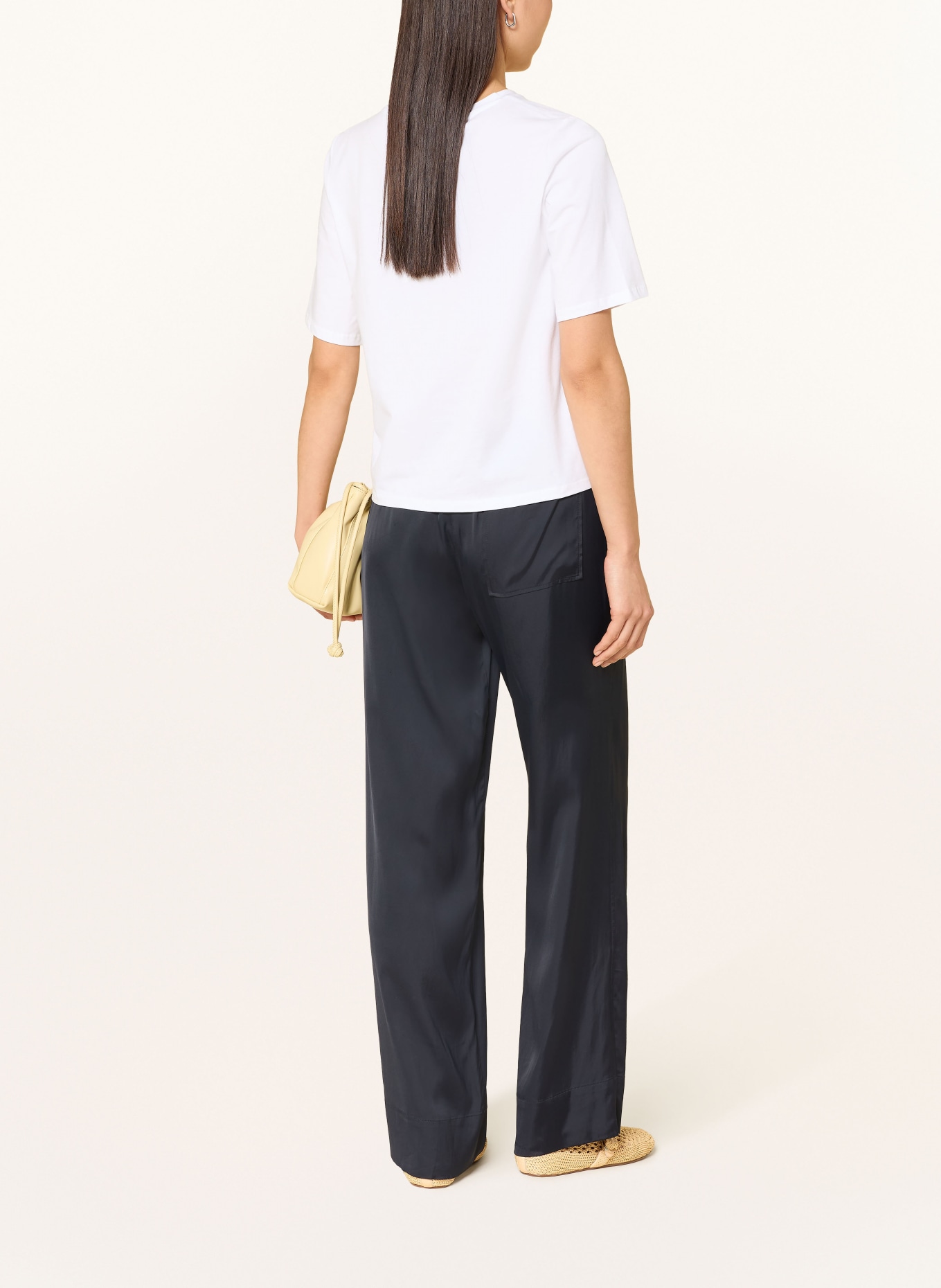 MORE & MORE T-Shirt mit Schmucksteinen: WEISS / GELB / HELLGRÜN