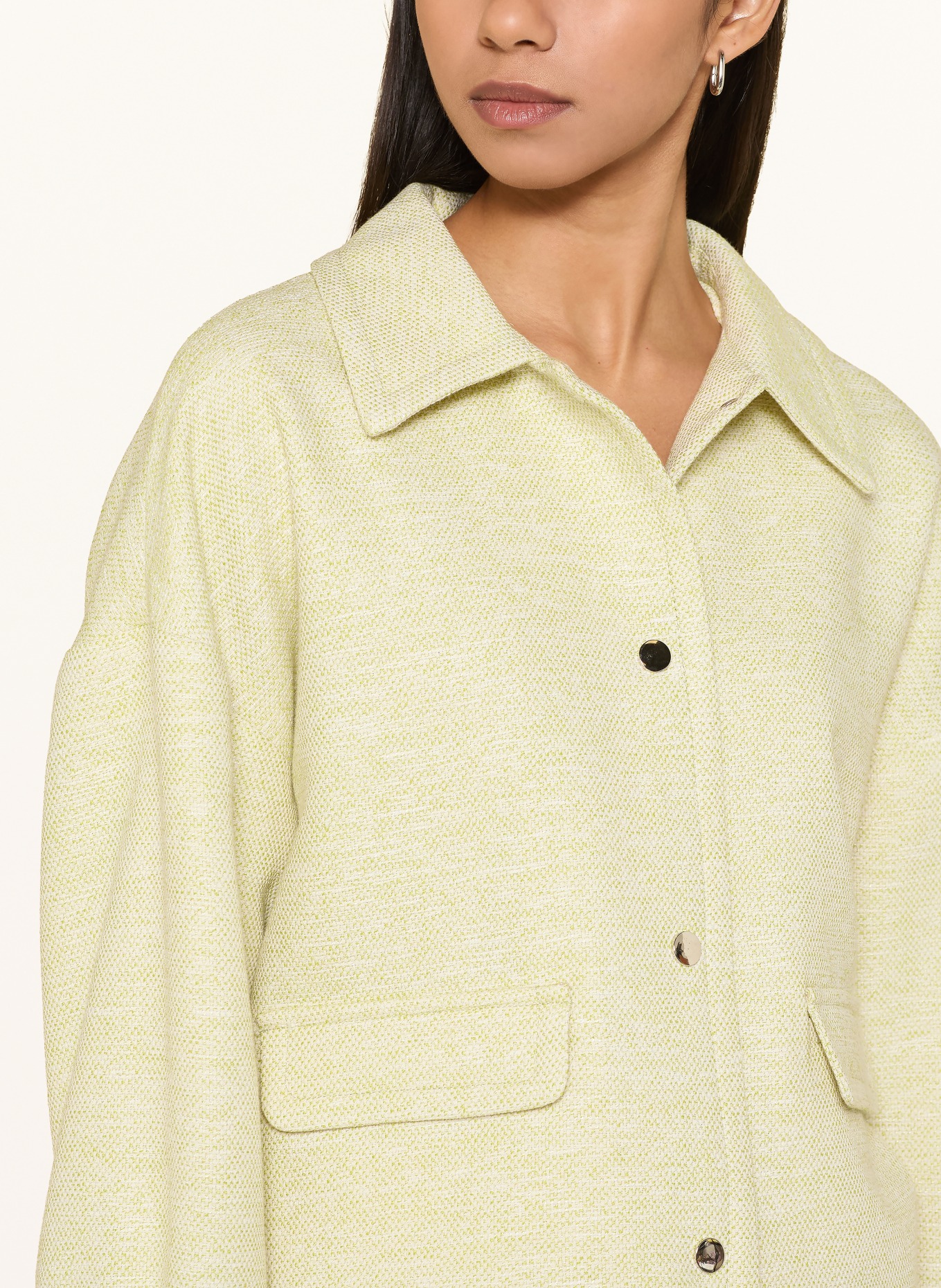 MORE & MORE Kastjas van bouclé: GEEL