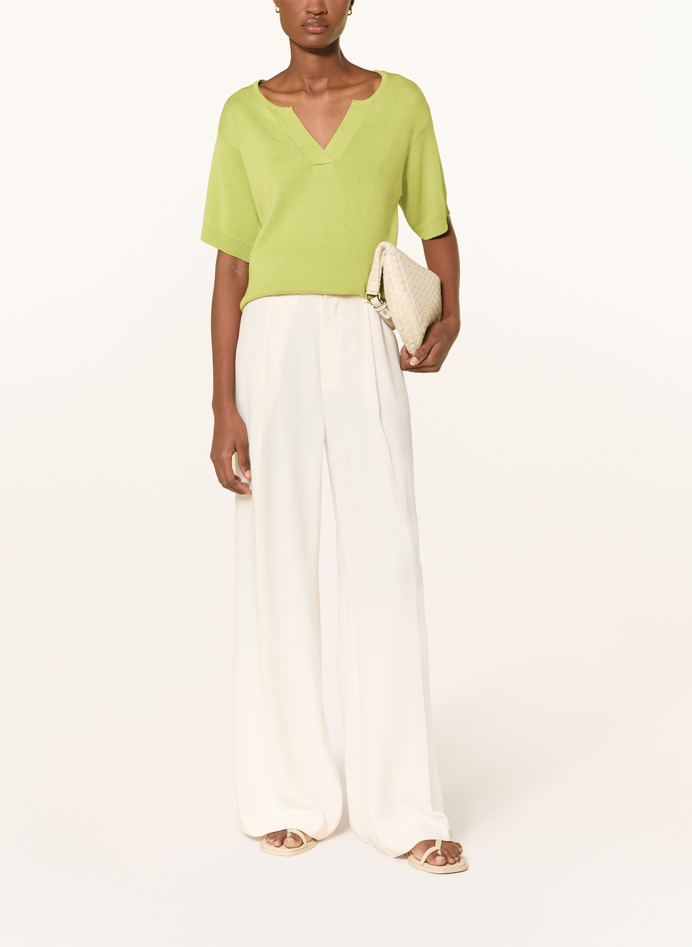 MORE & MORE gebreid shirt: GROEN