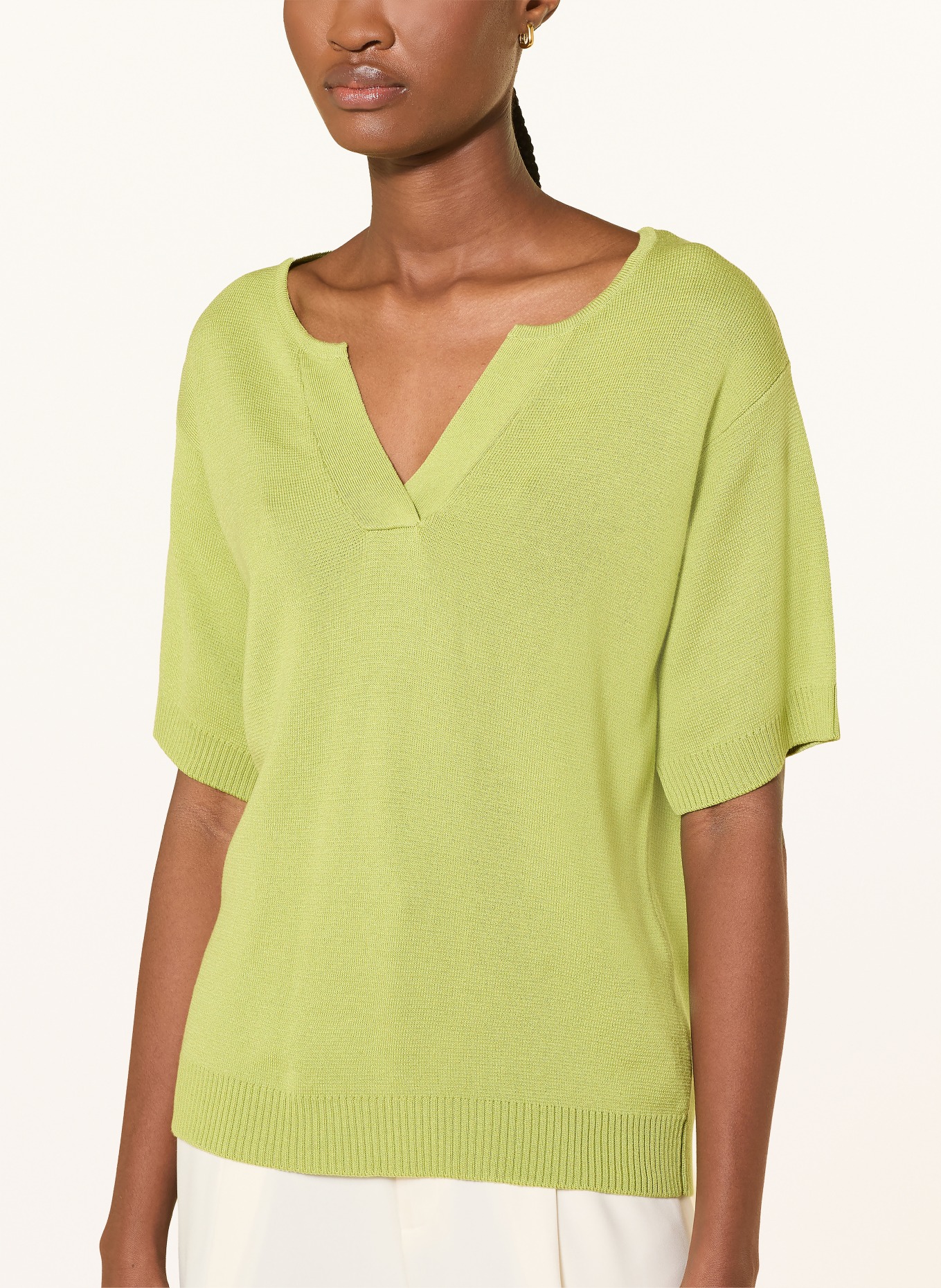 MORE & MORE gebreid shirt: GROEN