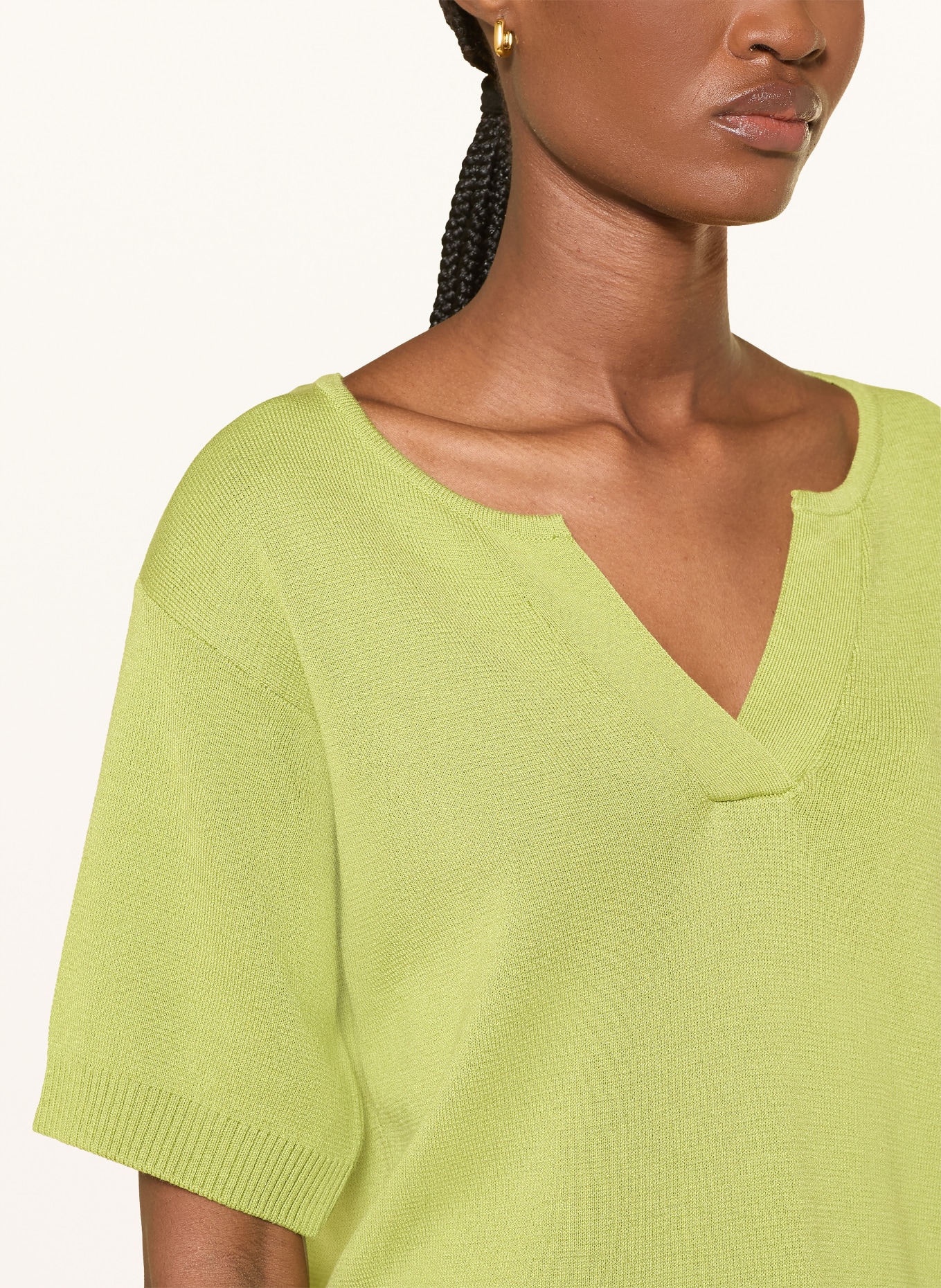 MORE & MORE gebreid shirt: GROEN