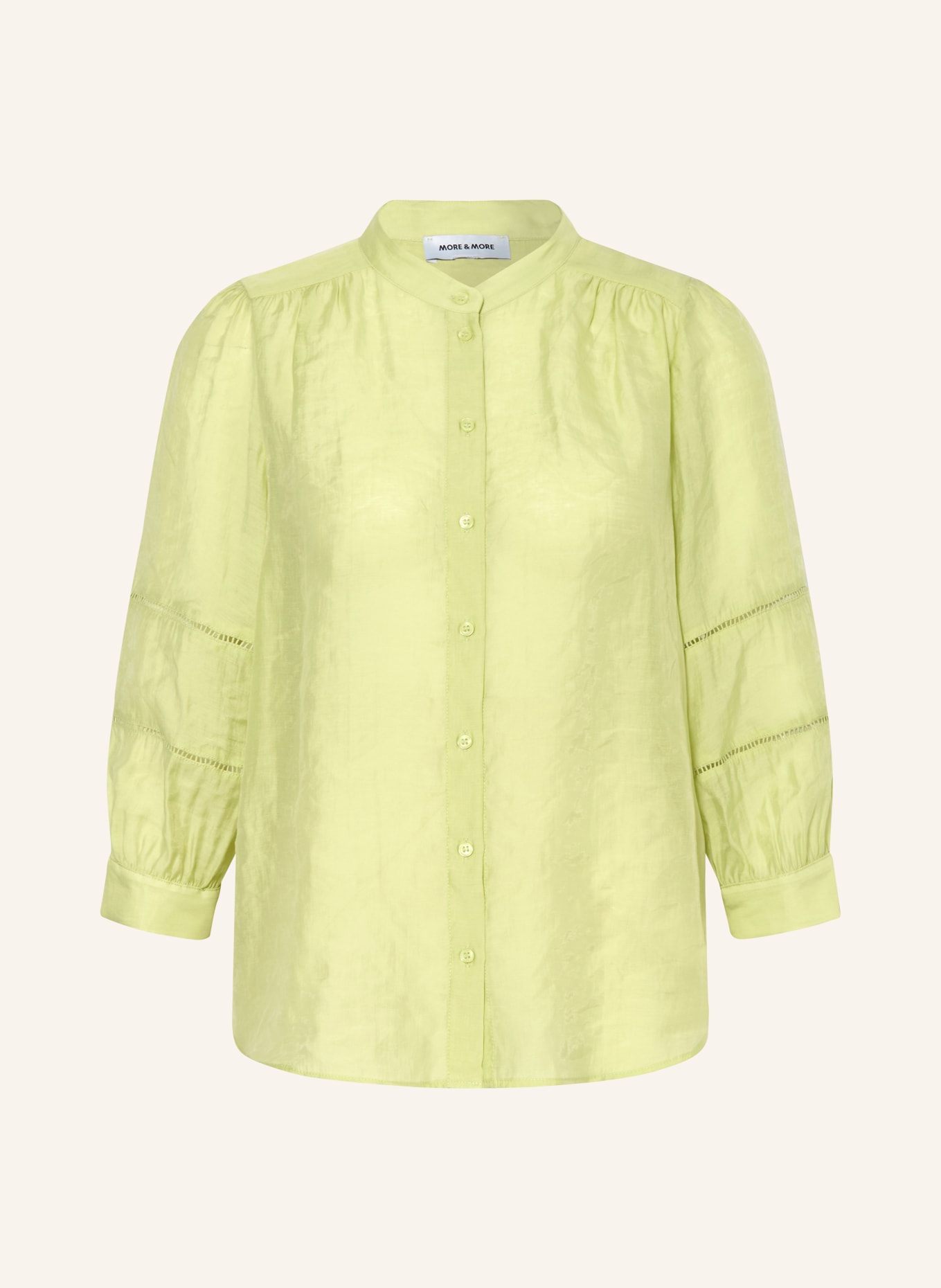 MORE & MORE Blouse à manches 3/4: VERT CLAIR