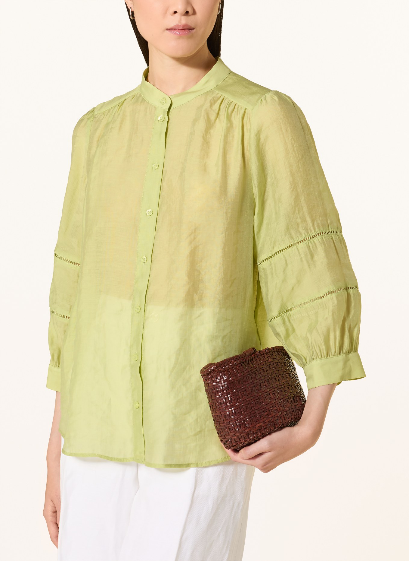 MORE & MORE Blouse à manches 3/4: VERT CLAIR