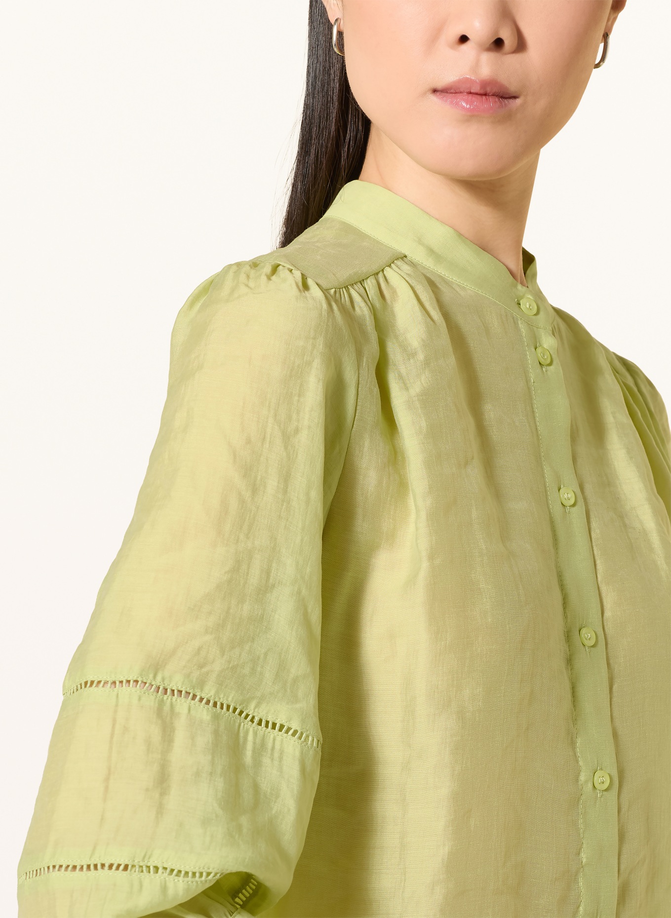 MORE & MORE Blouse à manches 3/4: VERT CLAIR