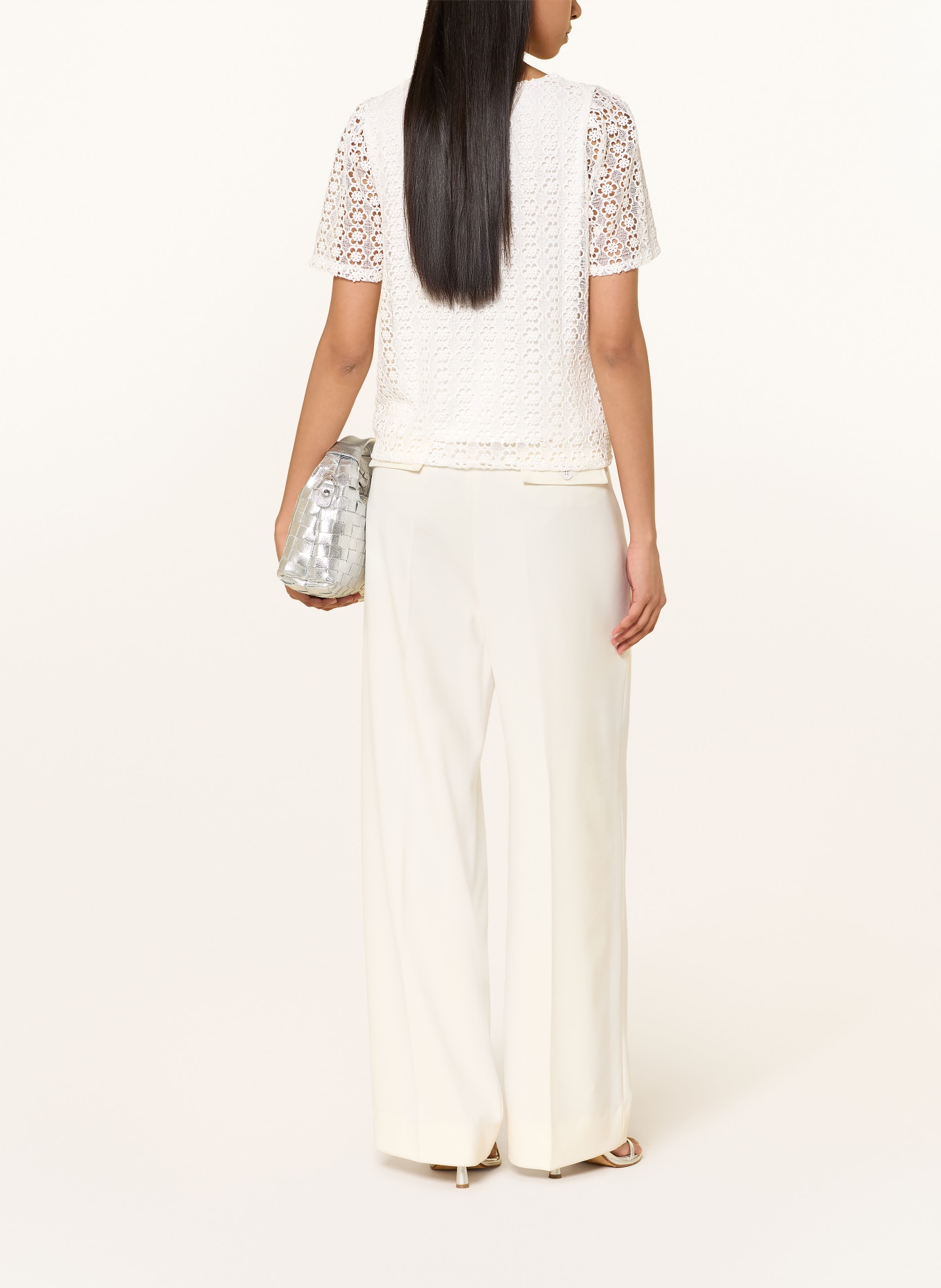 MORE & MORE Blouse van kant: WIT