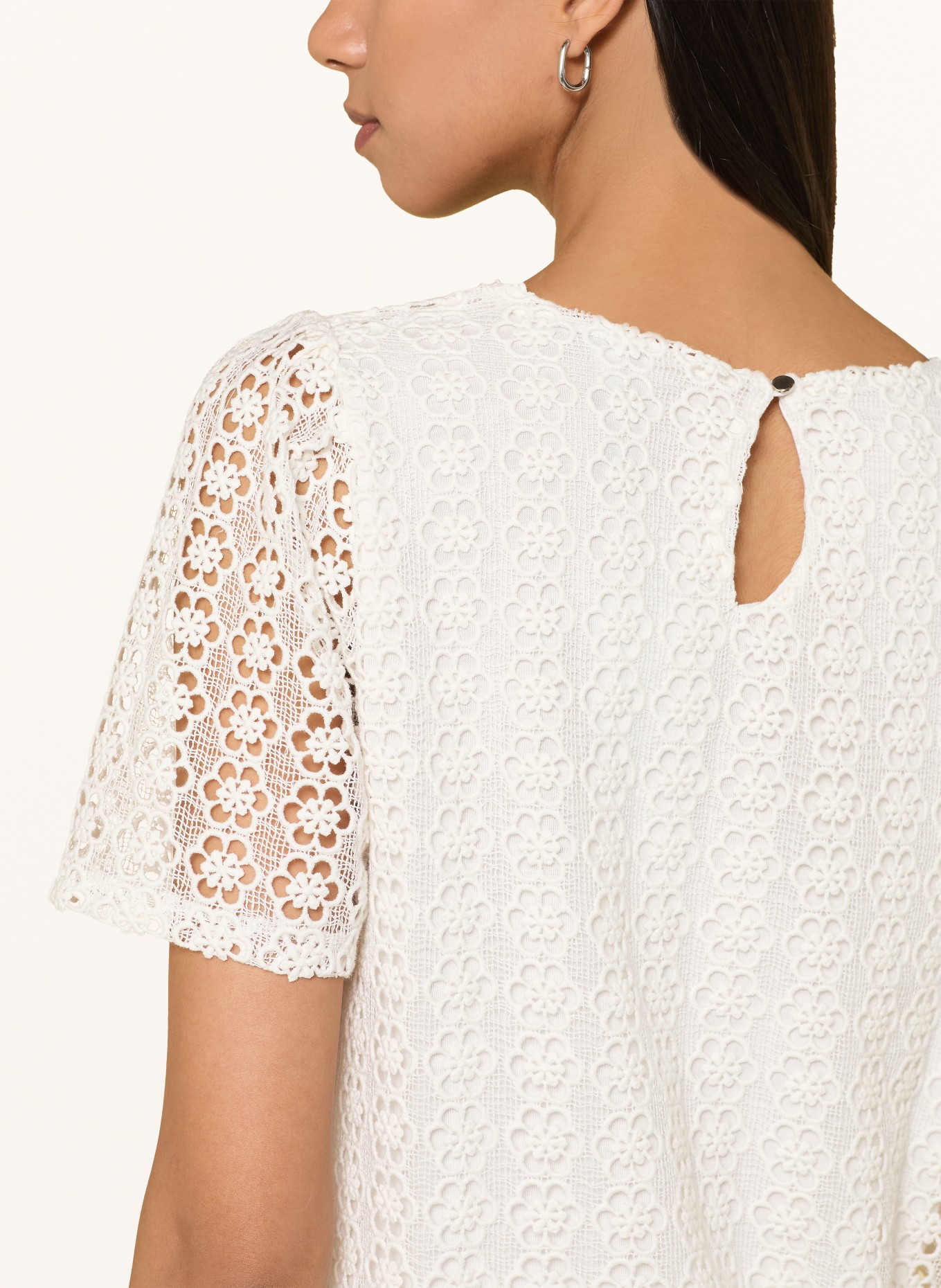 MORE & MORE Blouse van kant: WIT