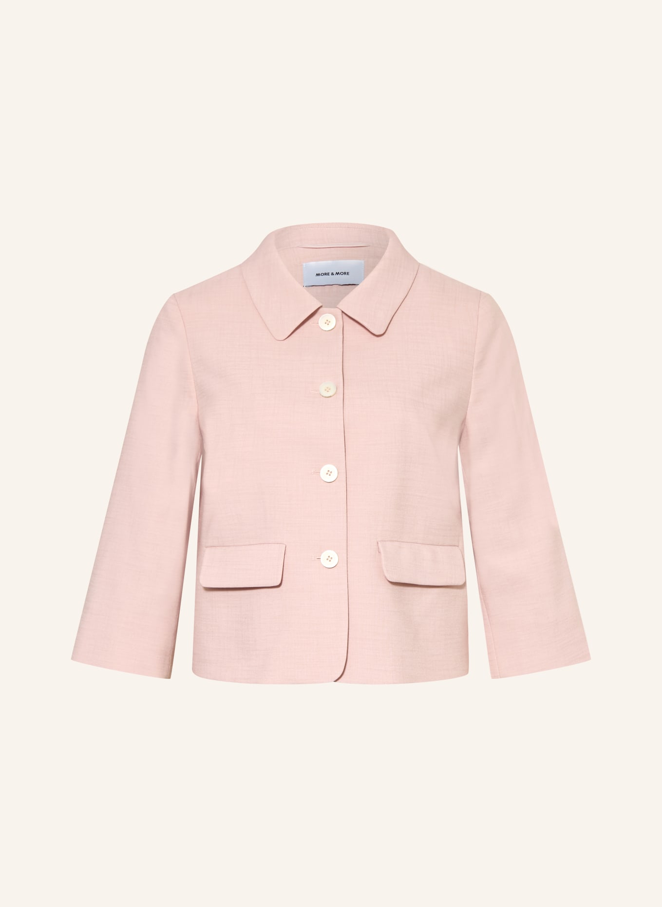 MORE & MORE Kastenjacke mit 3/4-Arm: HELLROSA