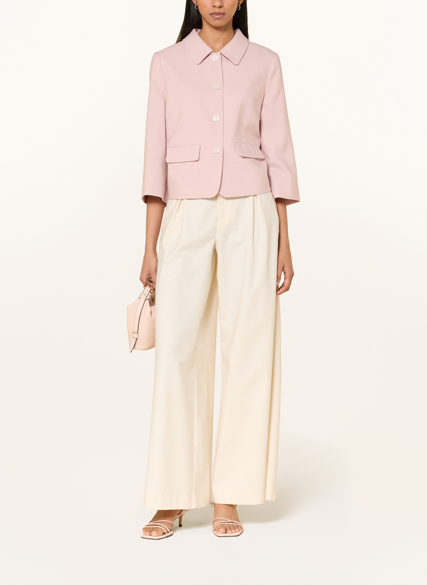 MORE & MORE Kastenjacke mit 3/4-Arm: HELLROSA